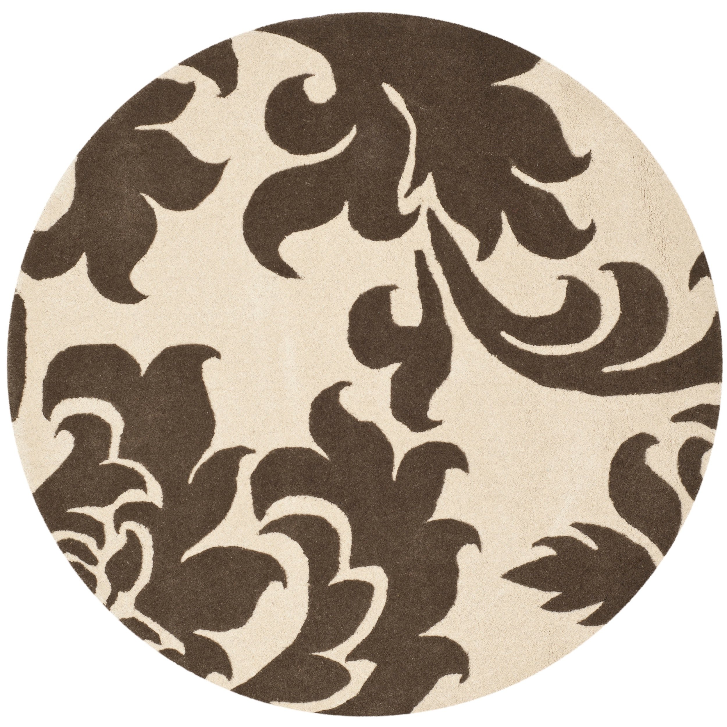 MARTHA STEWART x SAFAVIEH 8-Foot Round Molasses MSR4546C Handmade Wool Area Rug - Perfect for Living Room, Bedroom & Office Decor