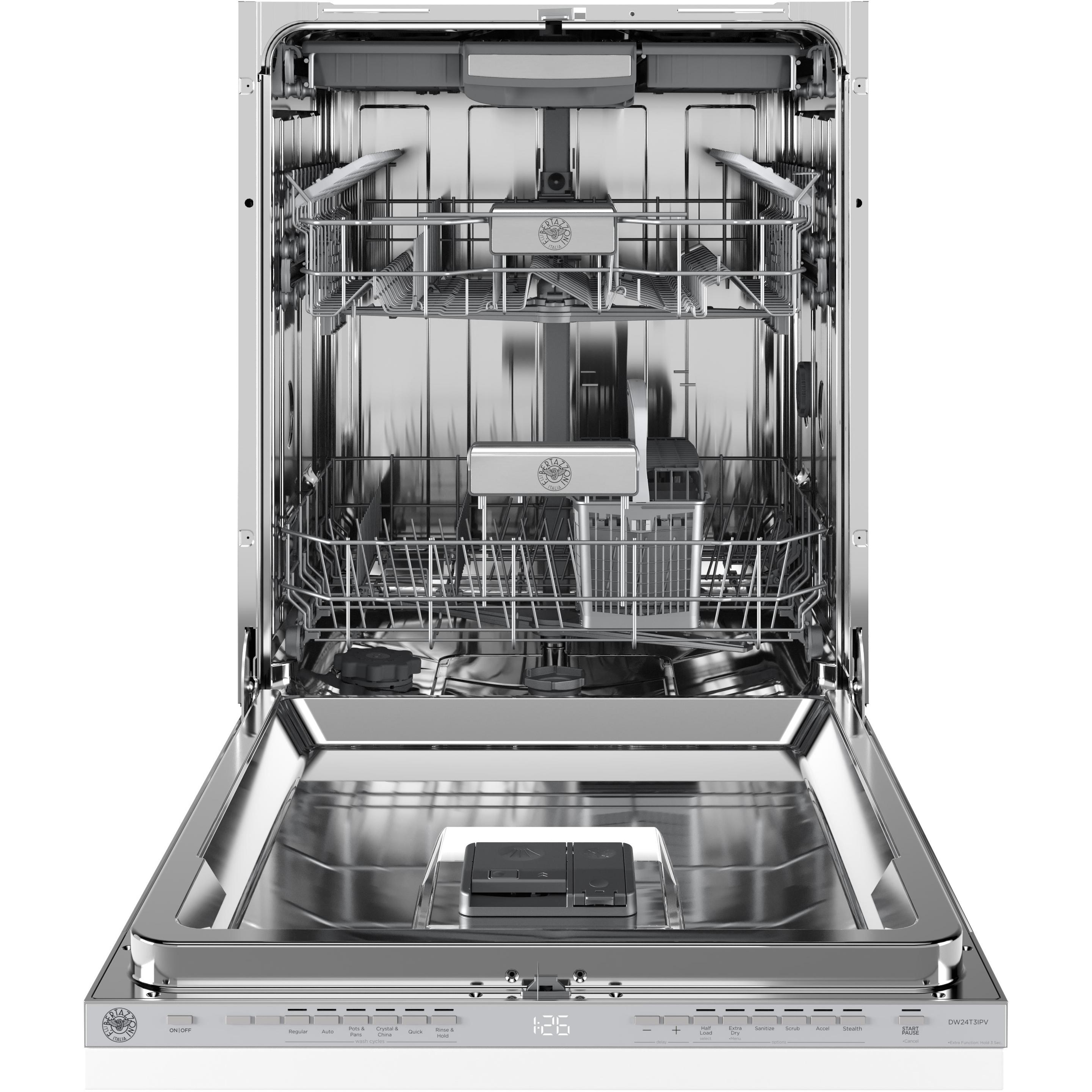 Bertazzoni 24 Inch Built-in Dishwasher DW24S3IPV - Stainless Steel, Energy Star Rated, Ultra Quiet for Open Concept Kitchens