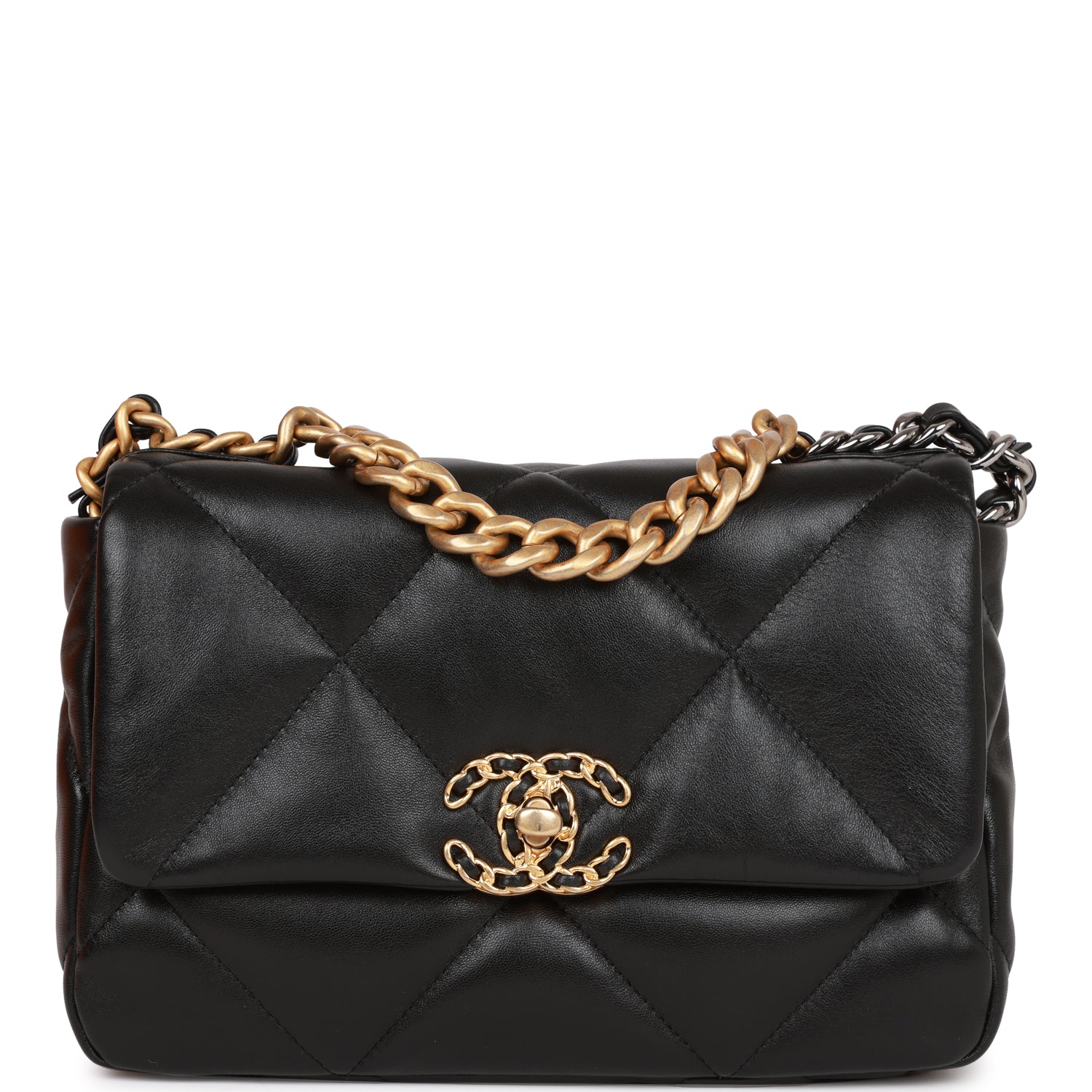 Chanel Medium 19 Flap Bag Black Lambskin with Mixed Hardware - Luxury Designer Handbag for Women, Perfect for Evening Parties & Special Occasions