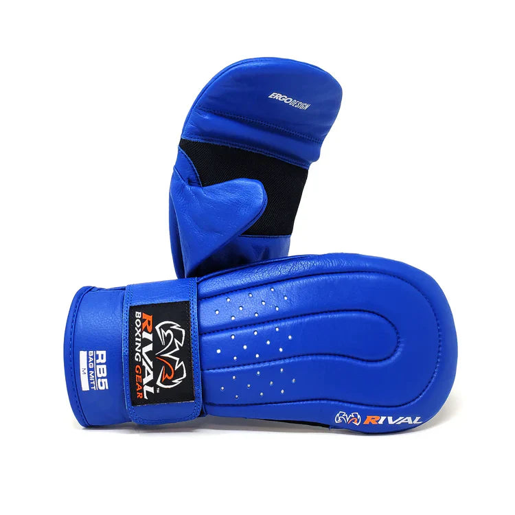 RIVAL RB5 Boxing Training Bag Mitts - Premium Punching Mitts for Boxing, MMA & Kickboxing - Ideal for Sparring, Pad Work & Fitness Training