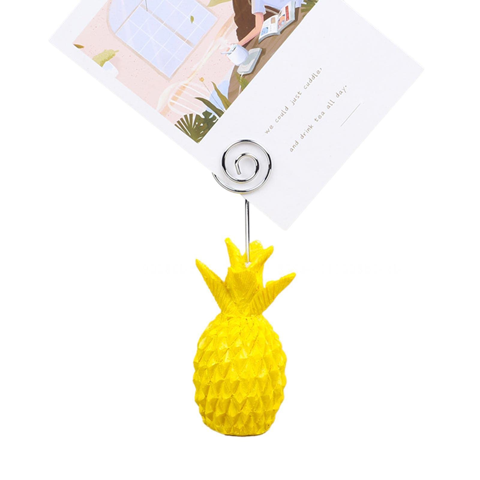 Krimo Photo Holder & Desk Plant Stand - Stylish Table Card Memo Holder for Notes, Artwork, Postcards - Perfect for Wedding Party, Home & Office Decor (Yellow) | Great for Displaying Photos, Invitations & Decorative Cards