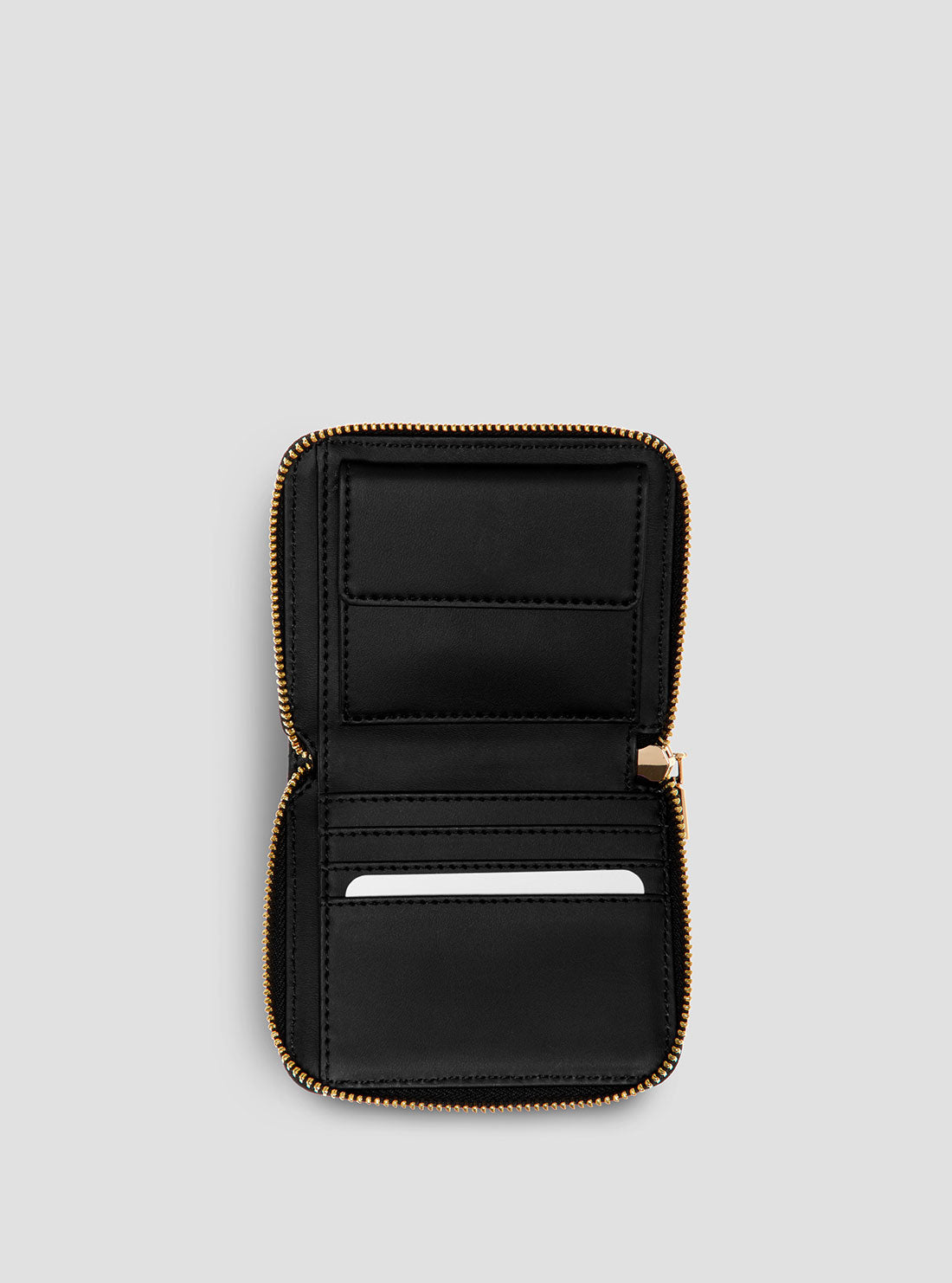 Black Laurel Logo Small Wallet for Women - Slim RFID Blocking Credit Card Holder for Everyday Use & Travel
