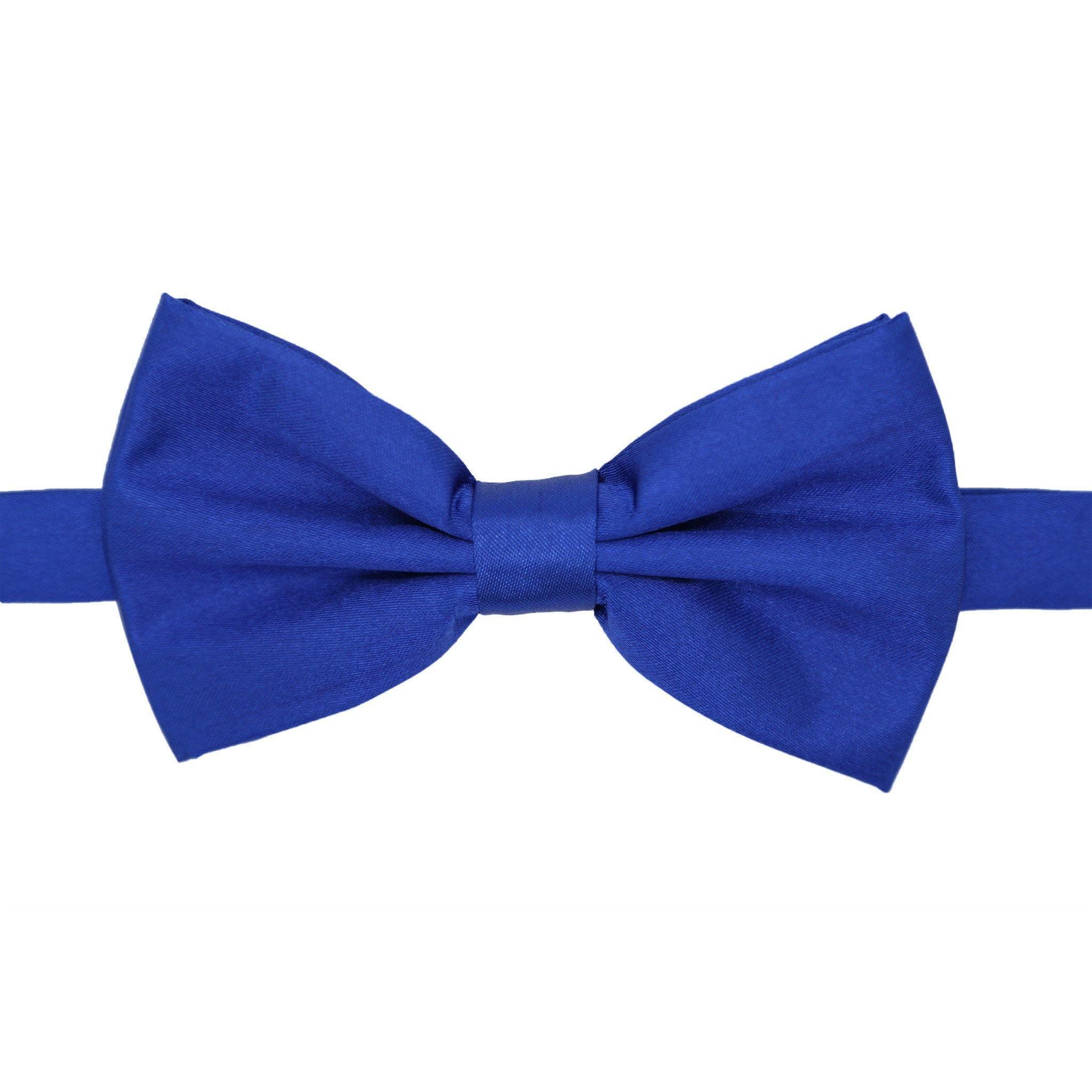 Royal Blue Satin Adjustable Bowtie for Men - Premium Formal Necktie for Weddings, Prom & Special Occasions - Elegant Groomsmen & Gentleman Accessory