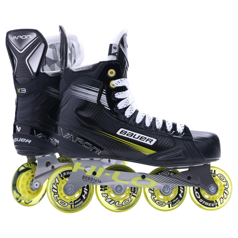 Bauer Vapor X3 Senior Inline Hockey Skates - High-Performance Roller Skates for Men & Women - Perfect for Competitive Play & Outdoor Rink Training
