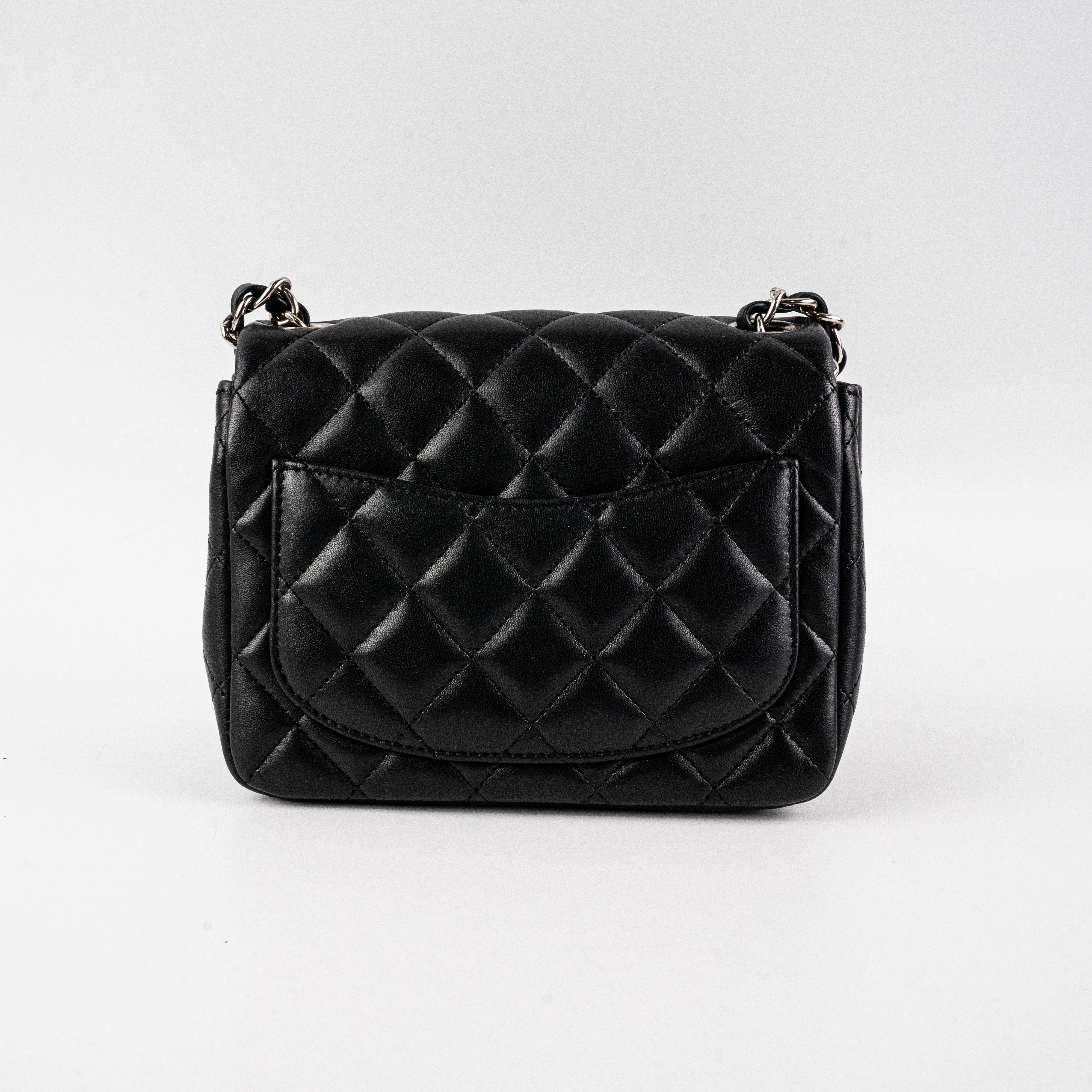 Chanel Square Mini Lambskin Black Crossbody Bag - Luxury Designer Handbag for Women | Perfect for Evening Parties, Date Nights & Special Occasions