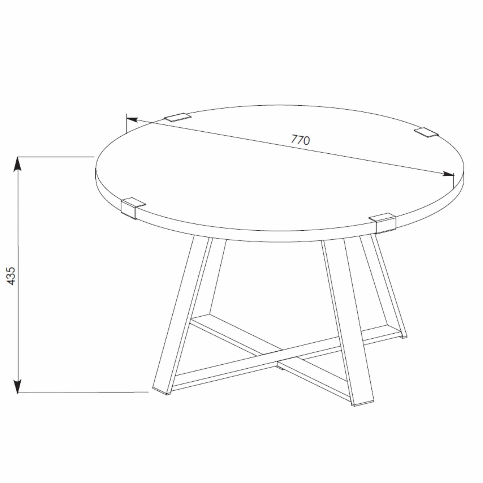 Stylish Oak Capri Round Coffee Table by Criterion - Perfect for Living Room, Lounge & Home Decor