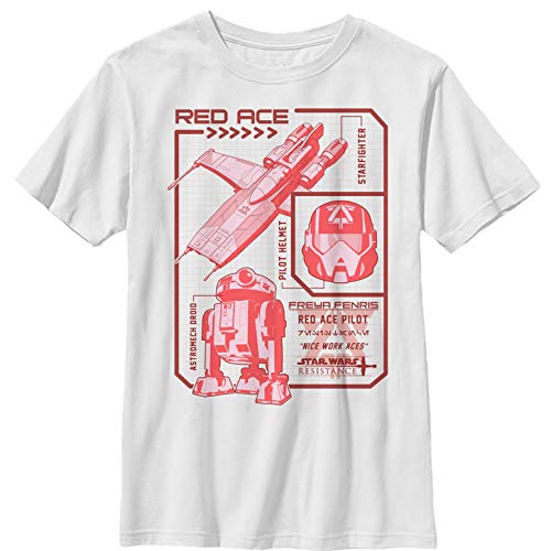 Star Wars Boys T-Shirt - Ace Schematic Design for Kids Play