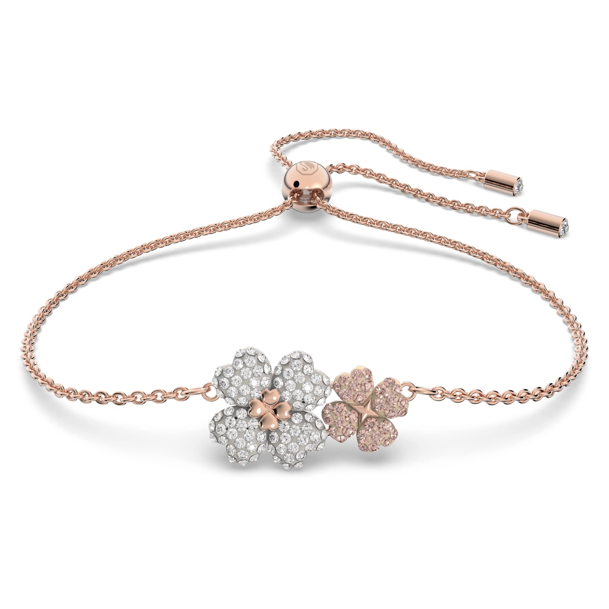 Swarovski Latisha Flower Bracelet for Women - Multicolor Rose Gold Tone Crystal Jewelry, Perfect for Weddings, Parties & Special Occasions
