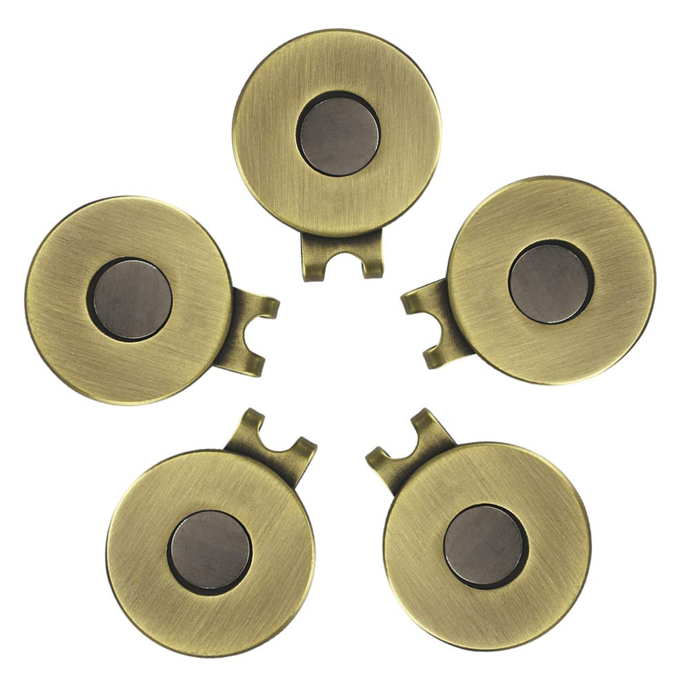 Premium Golf Hat Clips with Ball Marker Holder - 5pcs Set for Men & Women Golfers - Ideal for Golf Tournaments, Practice Rounds & Outdoor Sports Gifts