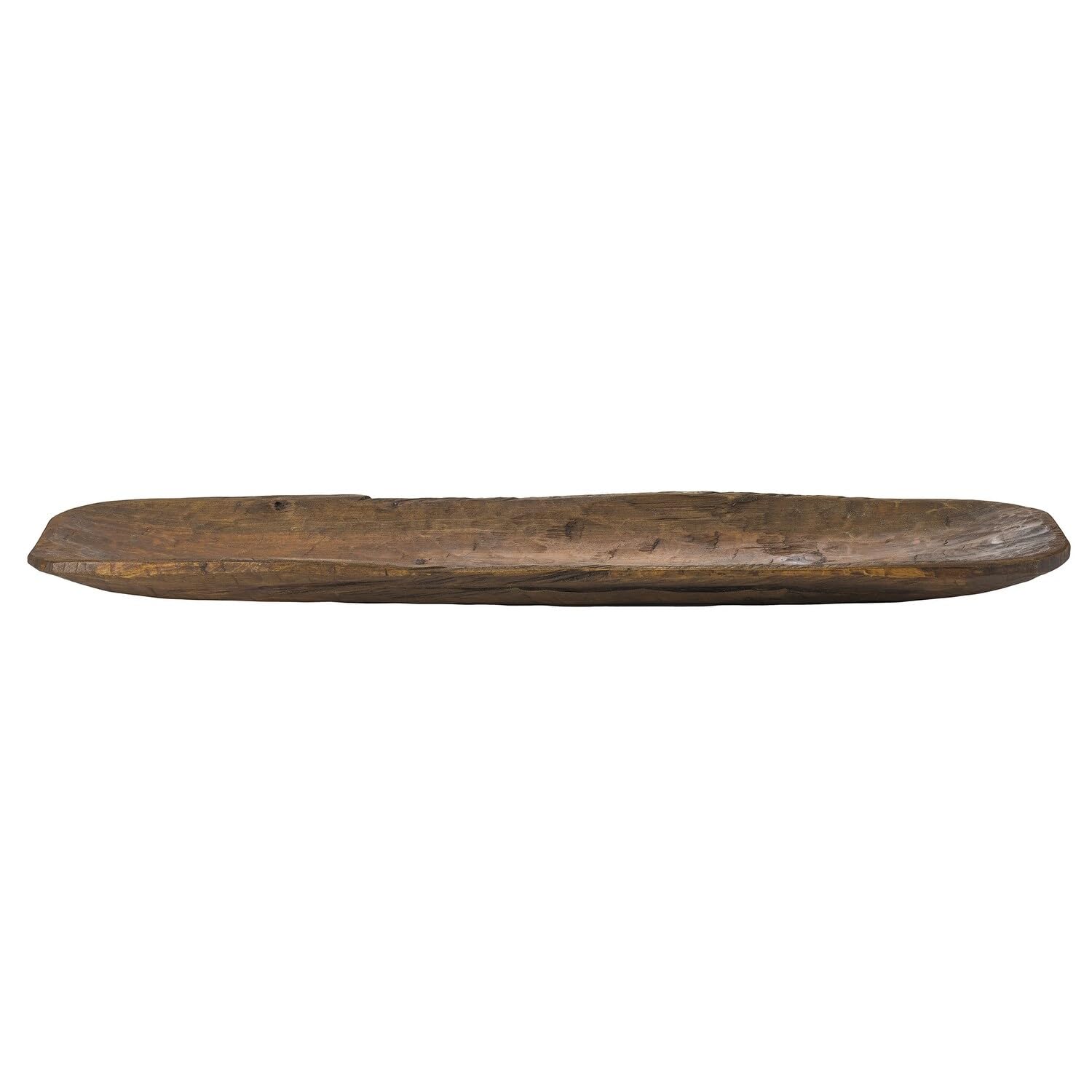 Hand-Carved Solid Wood Jumbo Decorative Bowl - Large Wooden Centerpiece for Coffee Table & Home Decor | Perfect for Rustic Farmhouse, Boho Chic & Modern Interior Design Styles