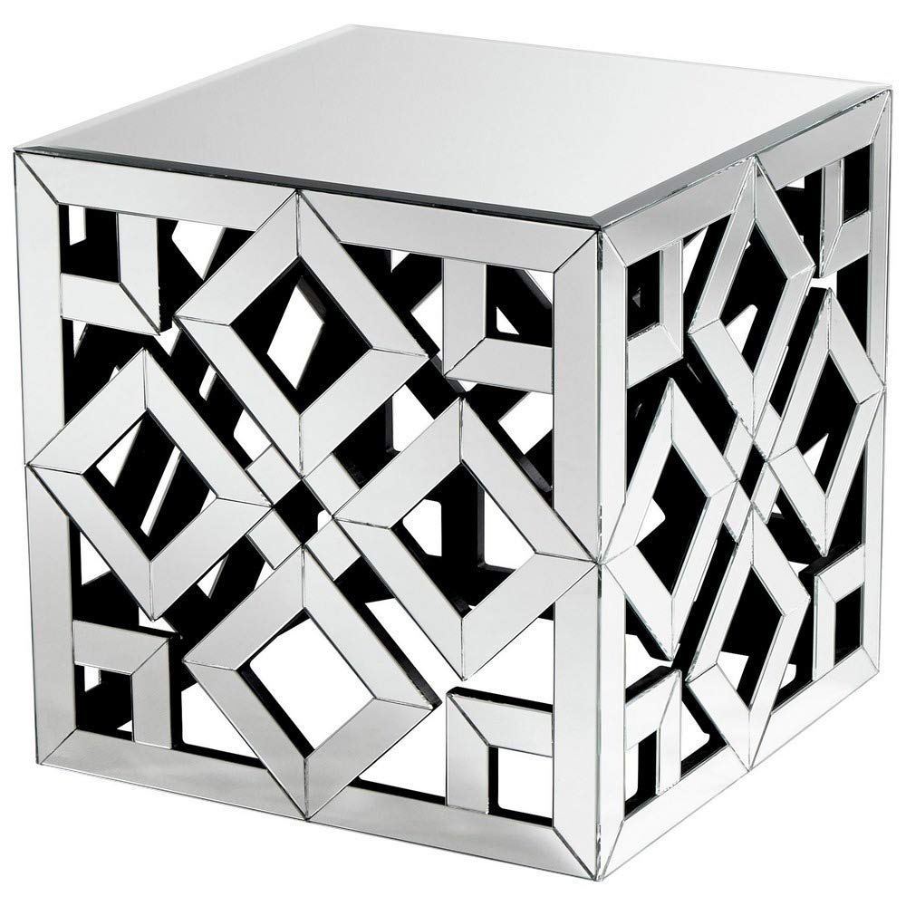 Gemma Side Tables - Set of 2 Modern Nightstands with Glass Top & Metal Frame for Bedroom, Living Room & Office - Stylish End Tables for Small Spaces
