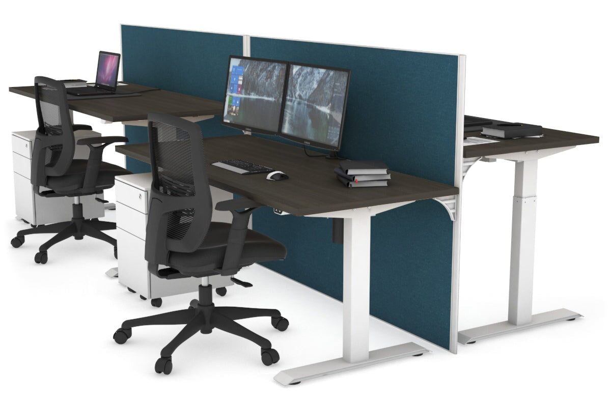 Height Adjustable 4-Person Workbench - 1600L x 700W Heavy Duty Workstation for Office, Workshop & Garage - Perfect for Team Projects, DIY & Industrial Work