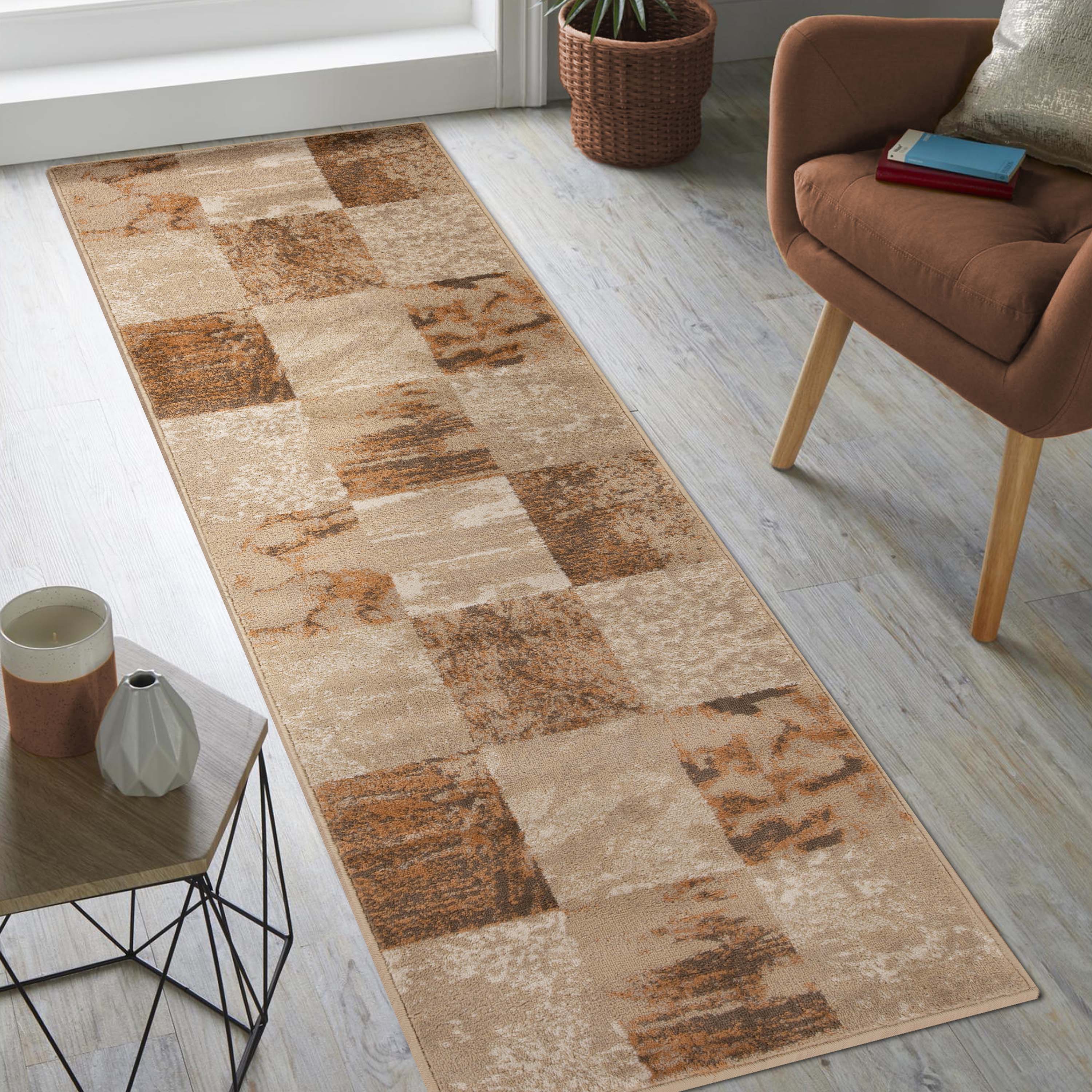 Brentwood Modern Abstract Indoor Area Rug - Soft Non-Slip Living Room Carpet for Bedroom, Dorm & Home Decor