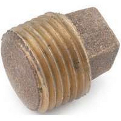 Red Brass Threaded Solid Pipe Brass Plug - 1/2
