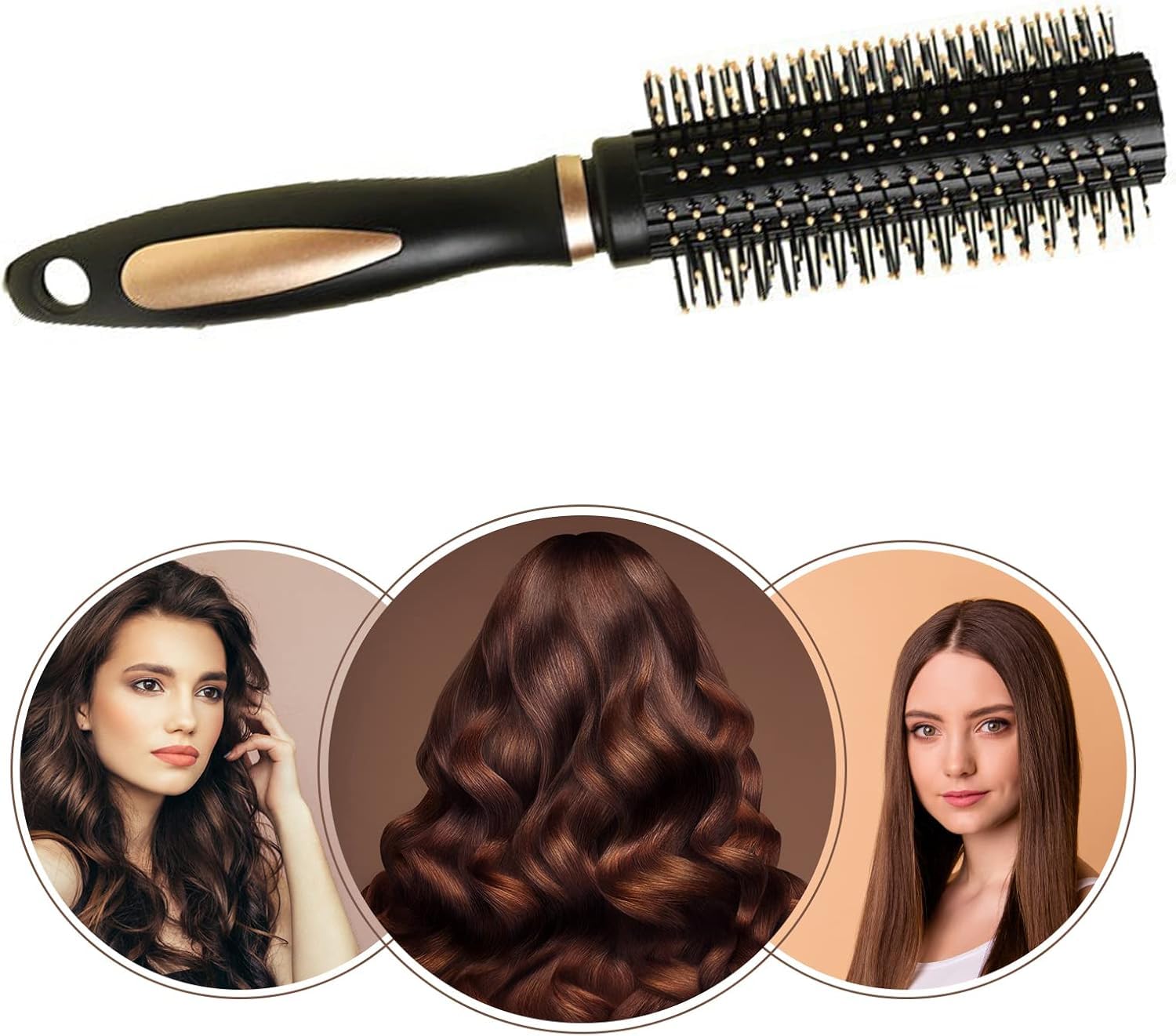 Professional Hair Roller Brush for Blow Drying - Volumizing & Smoothing Styling Tool for Women | Creates Perfect Curls & Waves at Home | Includes Free Tail Comb | Ideal for Daily Styling, Salon-Like Results & Quick Hair Prep