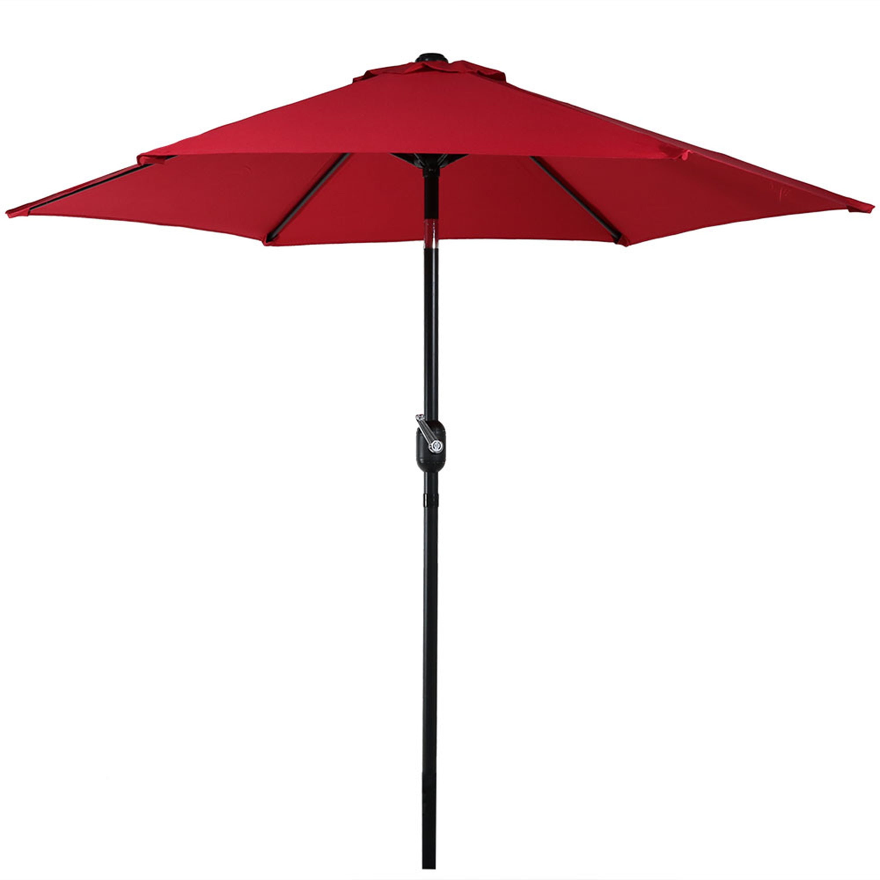 Sunnydaze 7.5 Foot Aluminum Outdoor Patio Umbrella with Tilt & Crank - Perfect for Backyard, Poolside, and Garden Shade