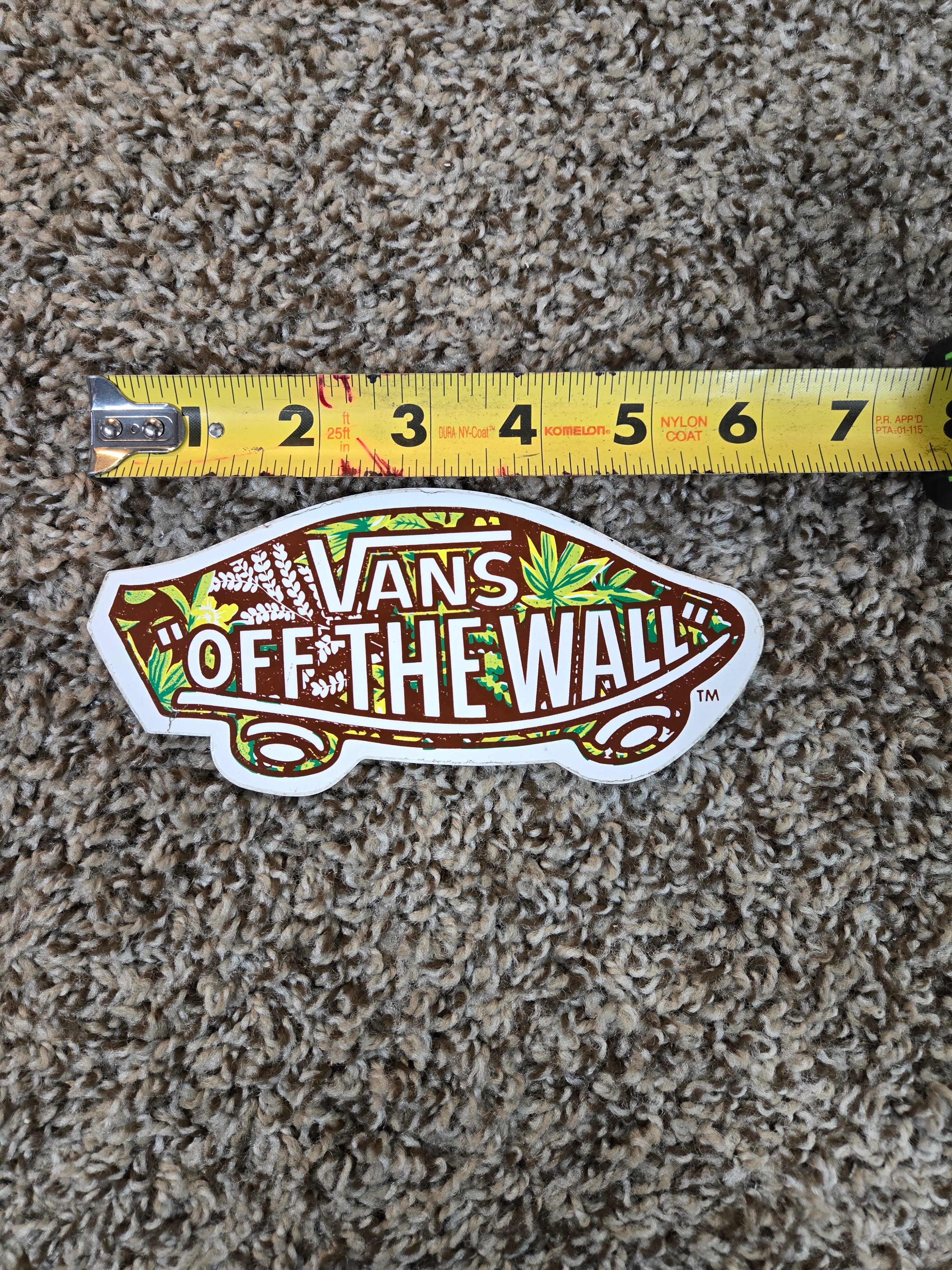Vintage 80s VANS Off The Wall Sticker - Retro Skateboard Decal with Hawaii Design - Perfect for Laptops, Skateboards & Water Bottles