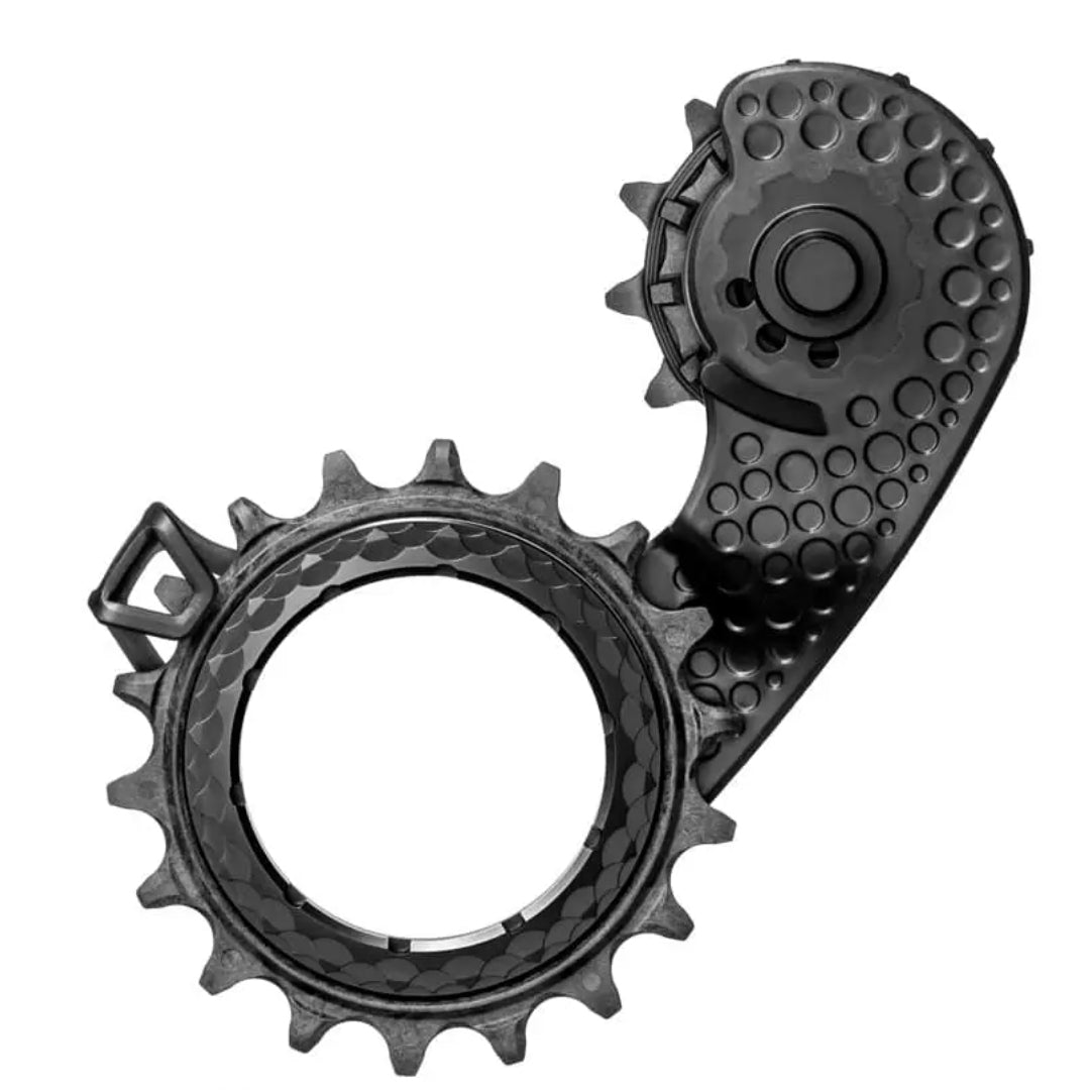 absoluteBLACK HOLLOWcage Oversized Derailleur Pulley Cage for Shimano 9100/8000 - Full Ceramic Bearings, Carbon Cage - High-Performance Bicycle Derailleur Upgrade for Road & Mountain Bikes