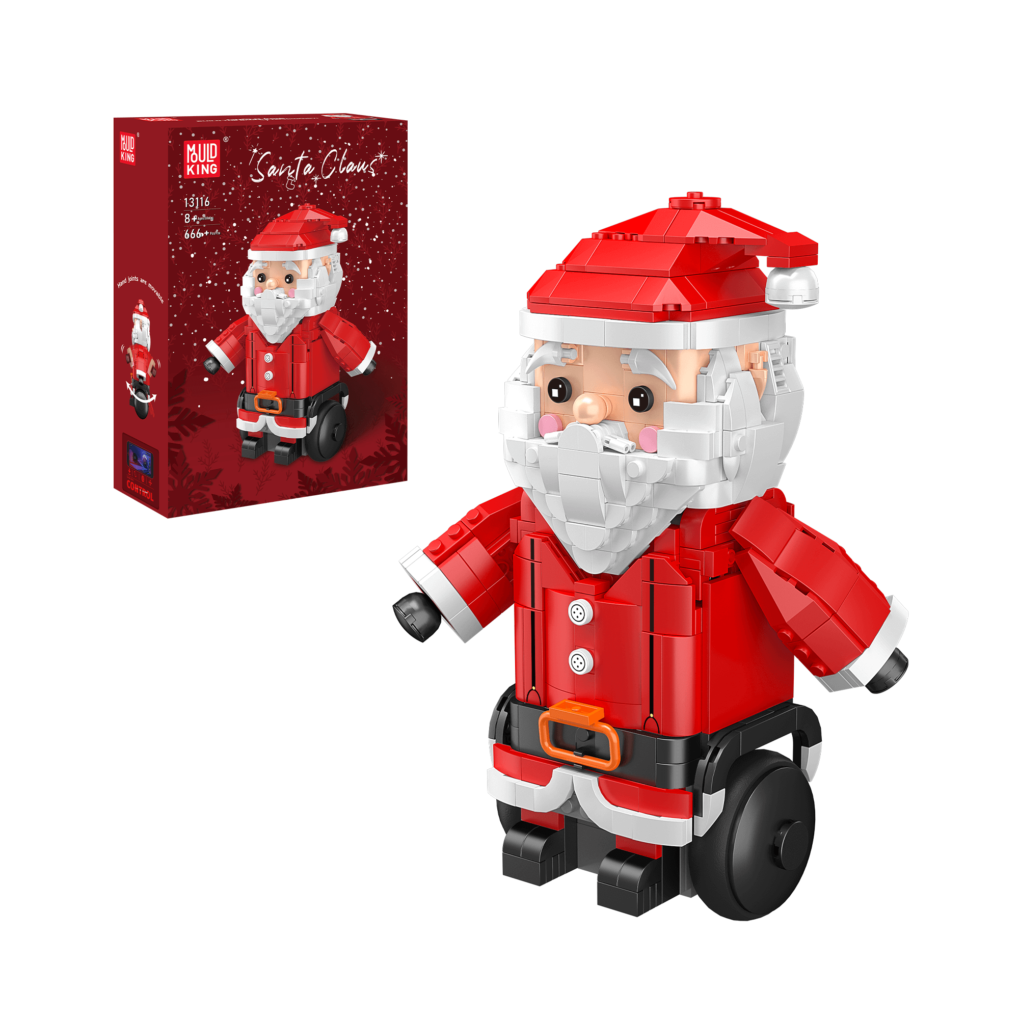 Mould King 13116 Remote Control & Programmable Santa Claus Building Blocks Toy Set - 666 PCS STEM Educational Christmas Gift for Kids & Adults | Holiday Decor, Birthday Present, Family Bonding Activity