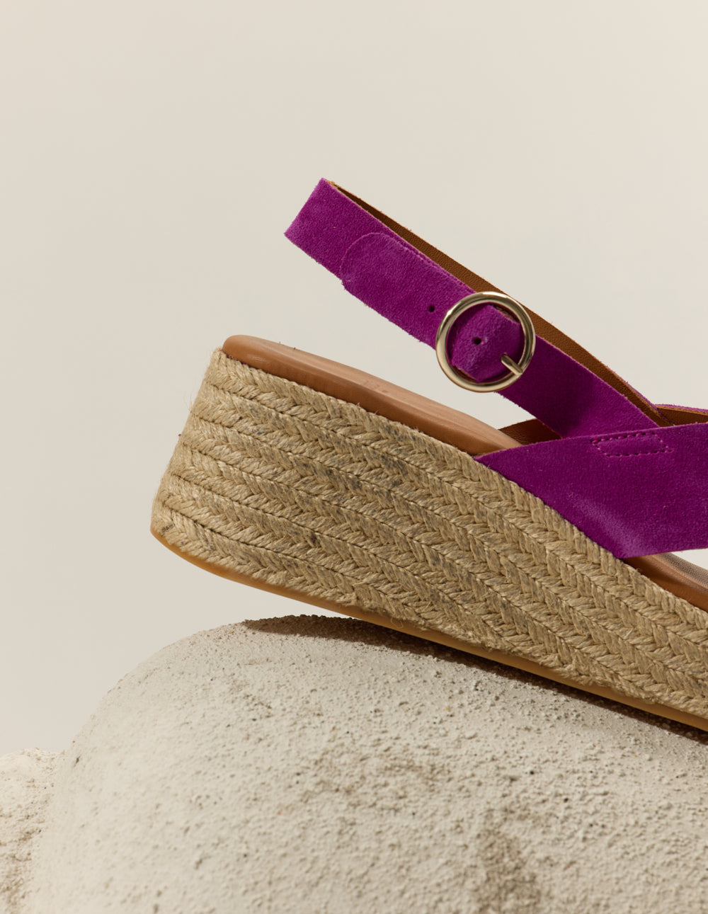 Women's Magenta Suede Espadrilles - Comfortable Summer Sandals for Beach, Vacation & Casual Outings