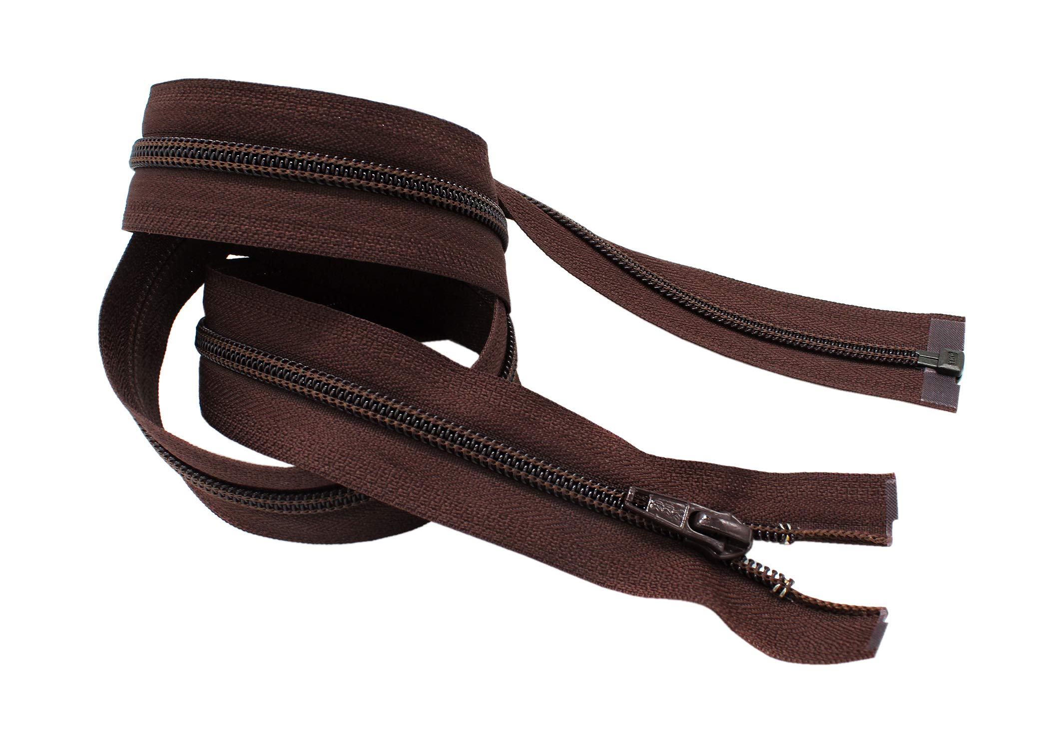 570 Brown 30-Inch Lightweight Jacket Zipper - YKK #5 Nylon Coil Separating Zipper (Pack of 1) for Outerwear, Windbreakers & DIY Sewing Projects