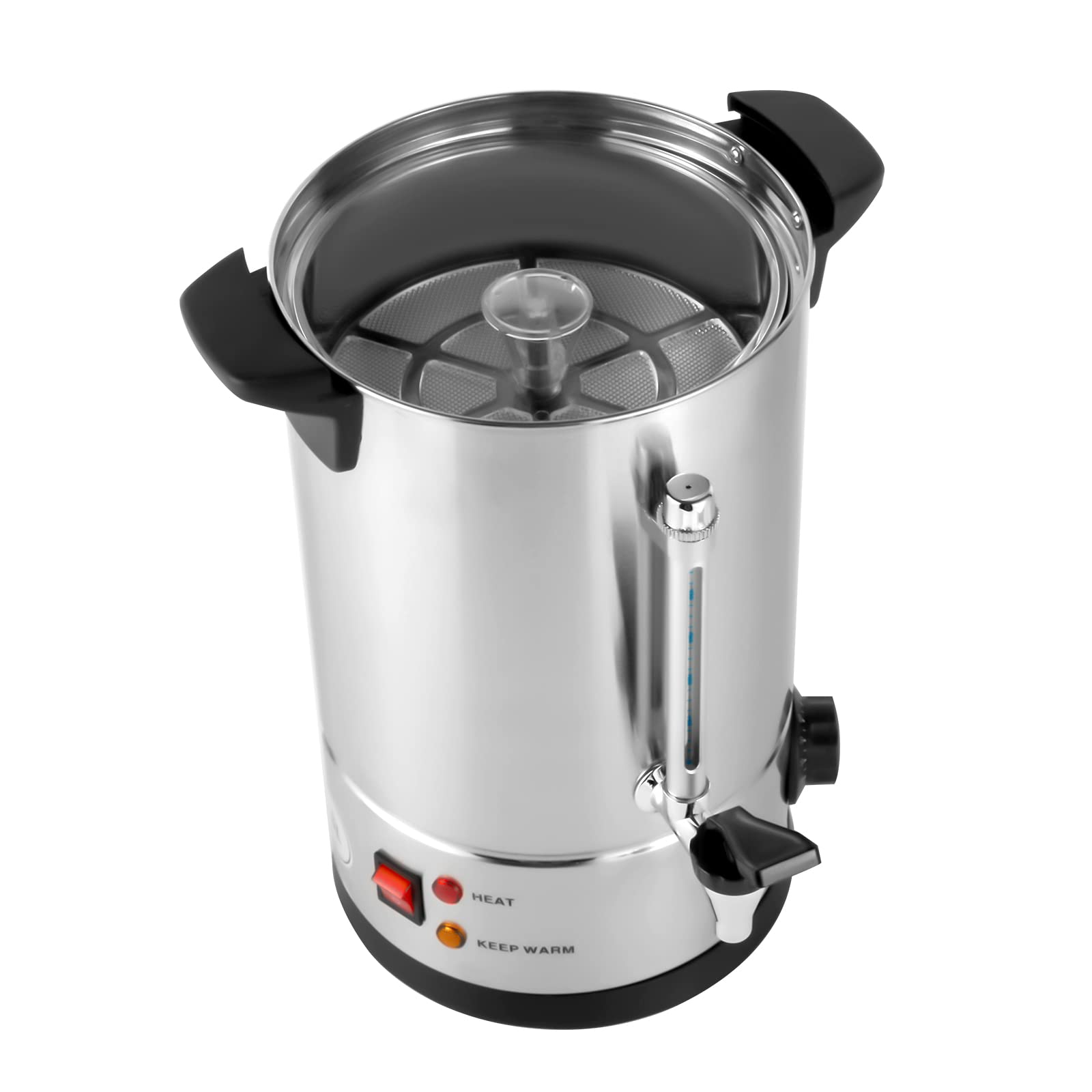 50-Cup Commercial Coffee Urn 5L Large Capacity Coffee Maker with Adjustable Temperature & Percolator - Ideal for Offices, Catering, Events, Tea, Hot Chocolate & Coffee Brewing