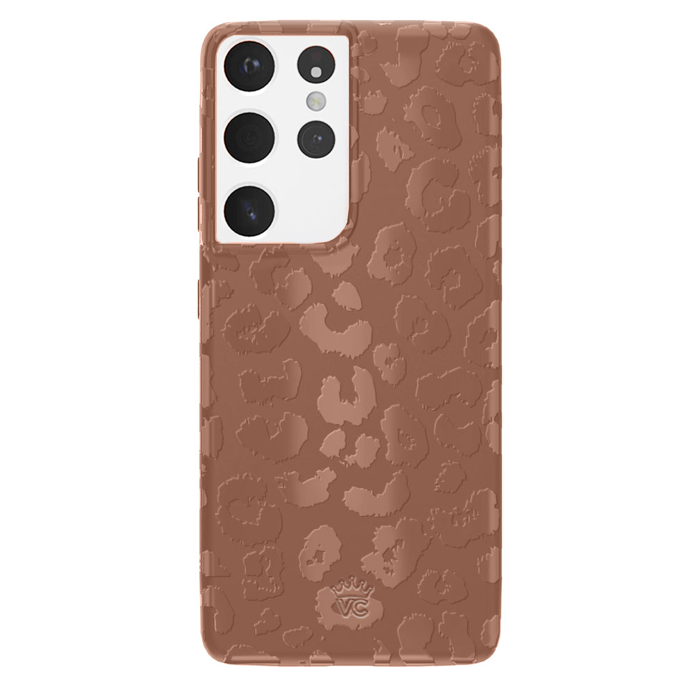 Samsung Galaxy Phone Case - Chocolate Leopard Print Design | Stylish & Durable Protective Cover for Everyday Use & Fashion Statement