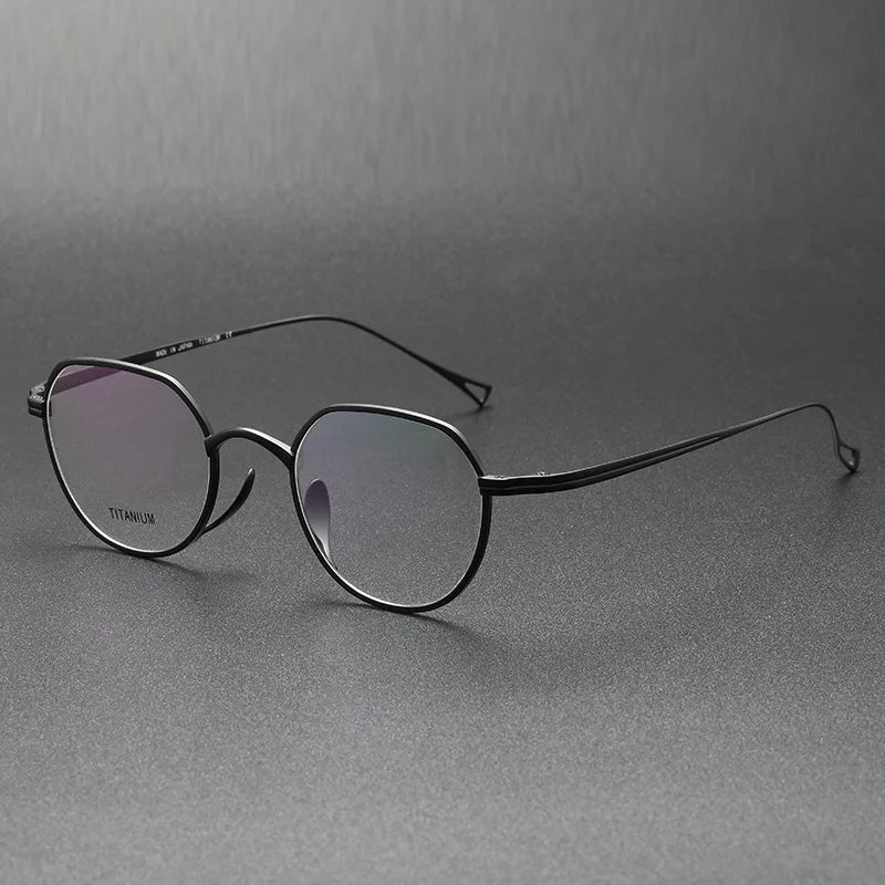 Aimee Unisex Full Rim Flat Top Oval Titanium Eyeglasses Frame 141301 - Lightweight Durable Glasses for Work, Reading & Everyday Wear