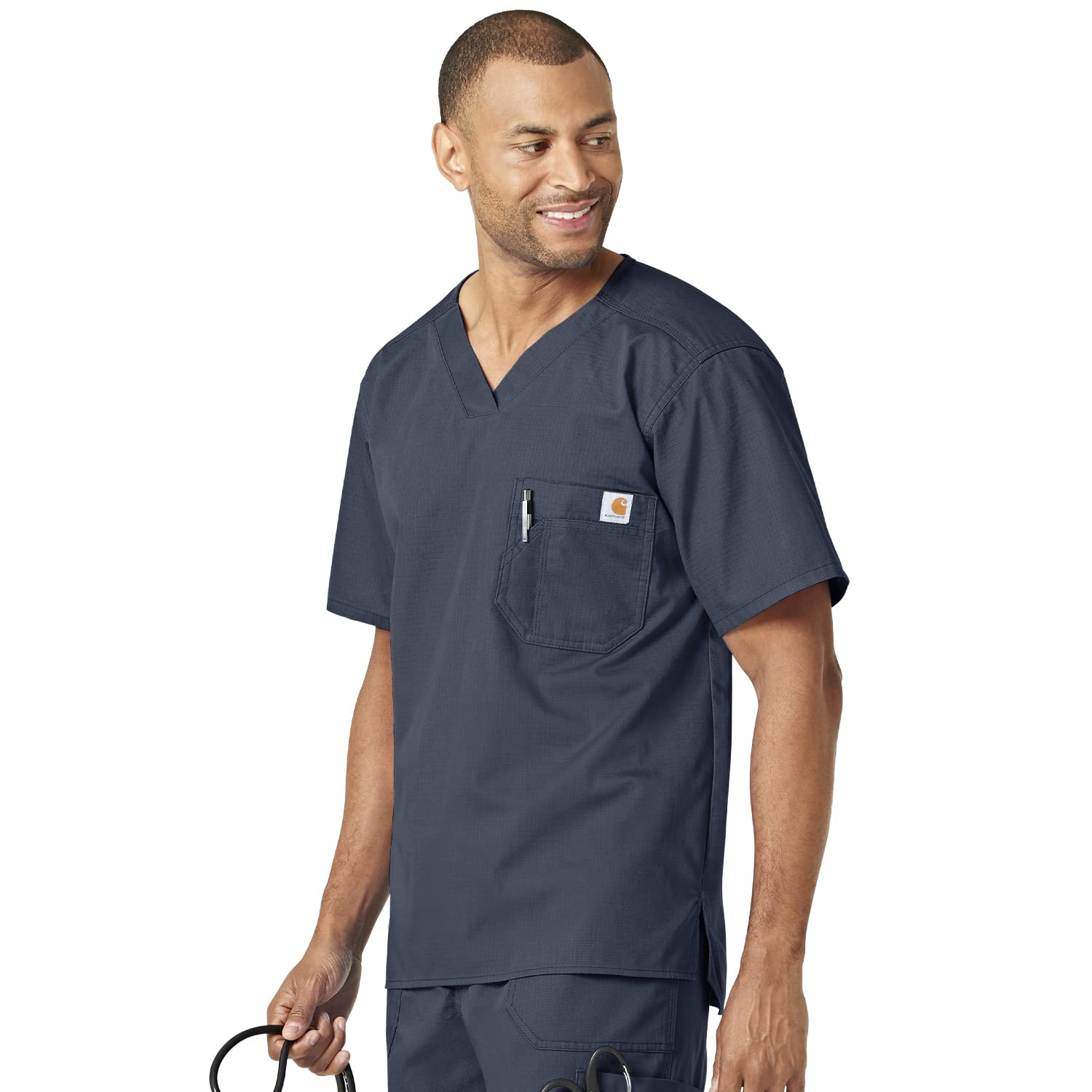 Carhartt Men's Ripstop Utility Scrub Top - Durable Workwear for Medical Professionals & Healthcare Workers - Perfect for Hospitals, Clinics & Nursing Shifts