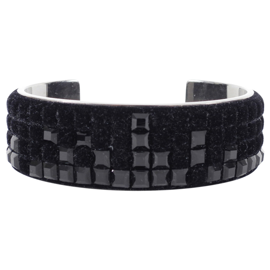 Atelier Swarovski x Viktor & Rolf Black Velvet Crystal Cuff Bracelet for Women - Luxury Evening Wear & Special Occasion Jewelry Gift