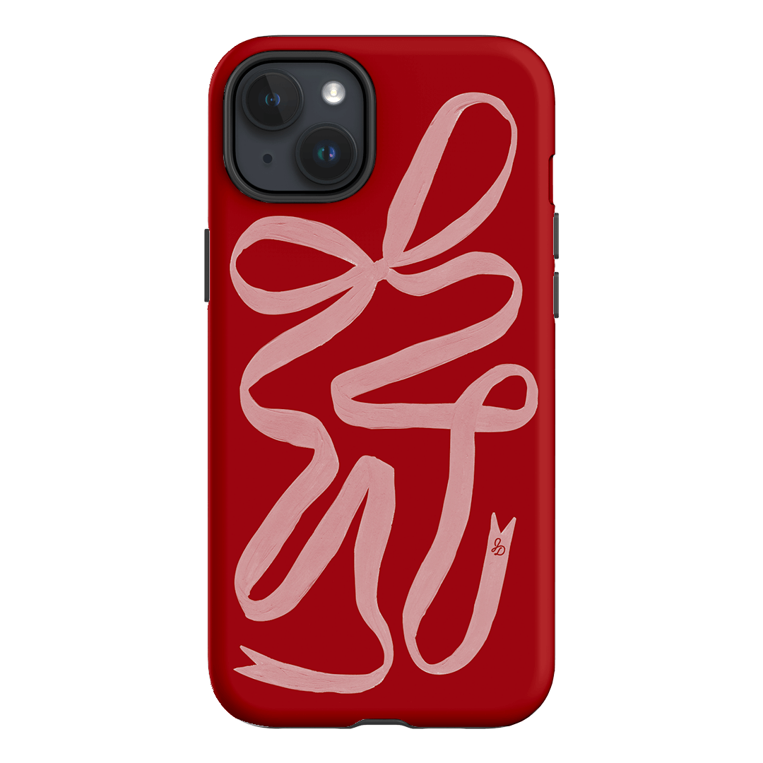 Cupid's Bow Ribbon Phone Case for iPhone & Samsung - Elegant Valentine's Day Gift for Her, Romantic Couple Accessory | Perfect for Dating, Anniversaries & Special Occasions