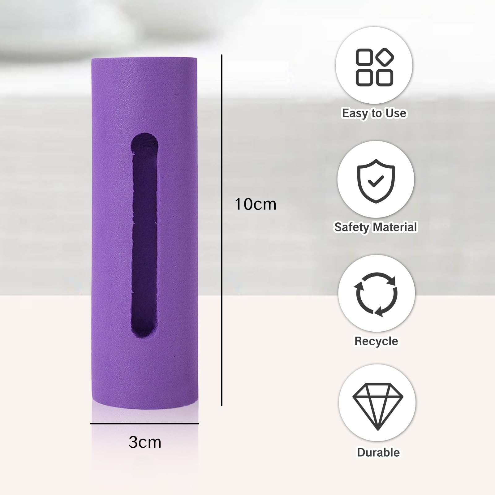 Crochet Magic Circle Ring Tool - Tension Maker & Needle for Beginners, Left-Handed Stitch Drawing, Snag-Free Magic Ring for All Yarn Sizes (Purple) - Perfect for Amigurumi, Scarves & DIY Crochet Projects