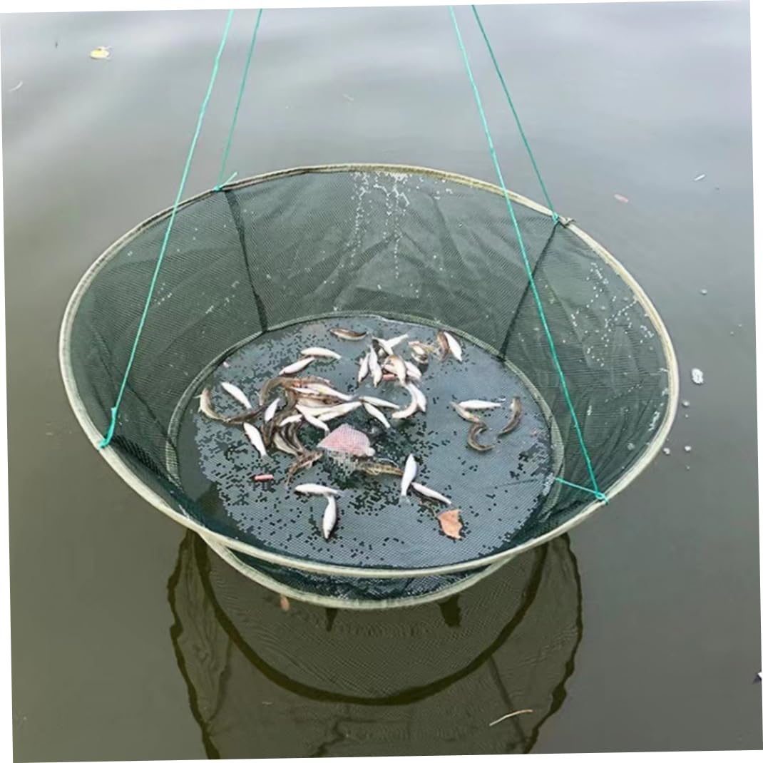Foldable Fishing Net - Portable Hand Casting Cage for Crabs, Lobsters, Minnows & Fish | Durable & Lightweight for Kayak, Boat & Shore Fishing
