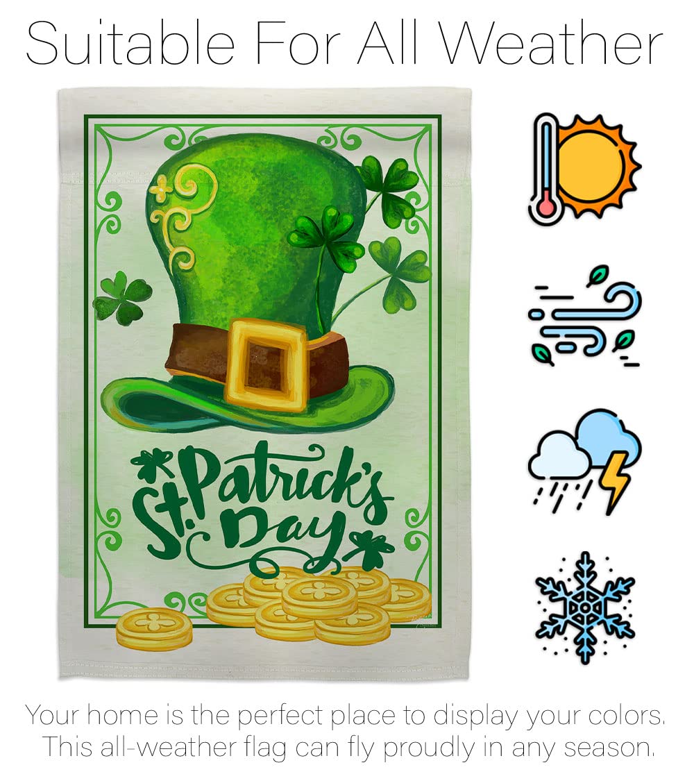 Lucky Hat St Patrick's Day House Flag 28x40