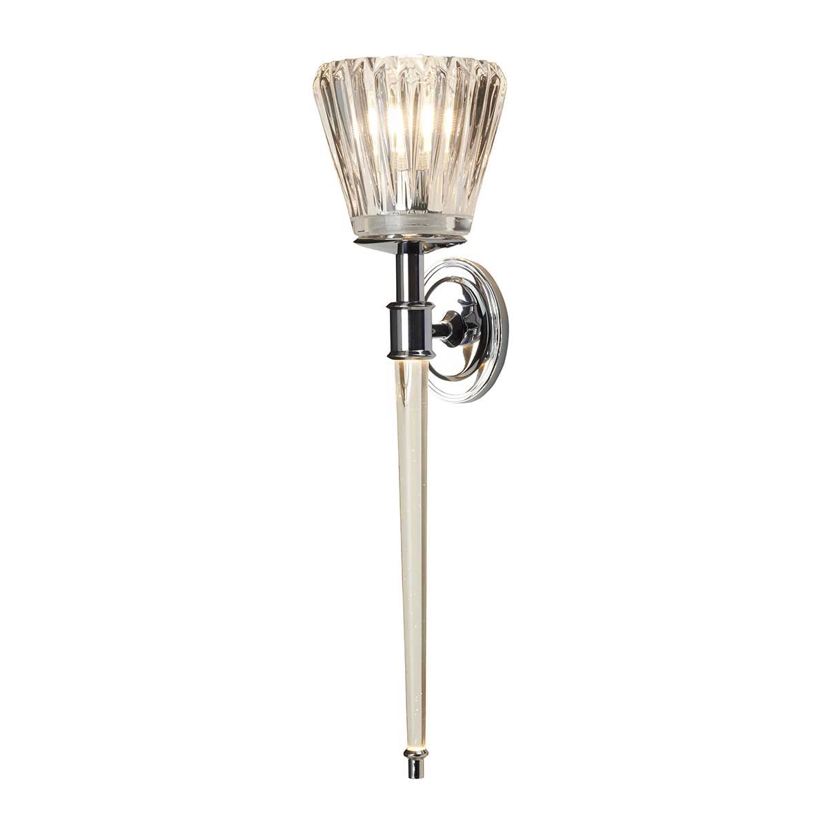 Agatha 2 Wall Light IP44 Waterproof - Brushed Nickel or Polished Chrome Finish - Perfect for Bathroom, Bedroom and Outdoor Lighting