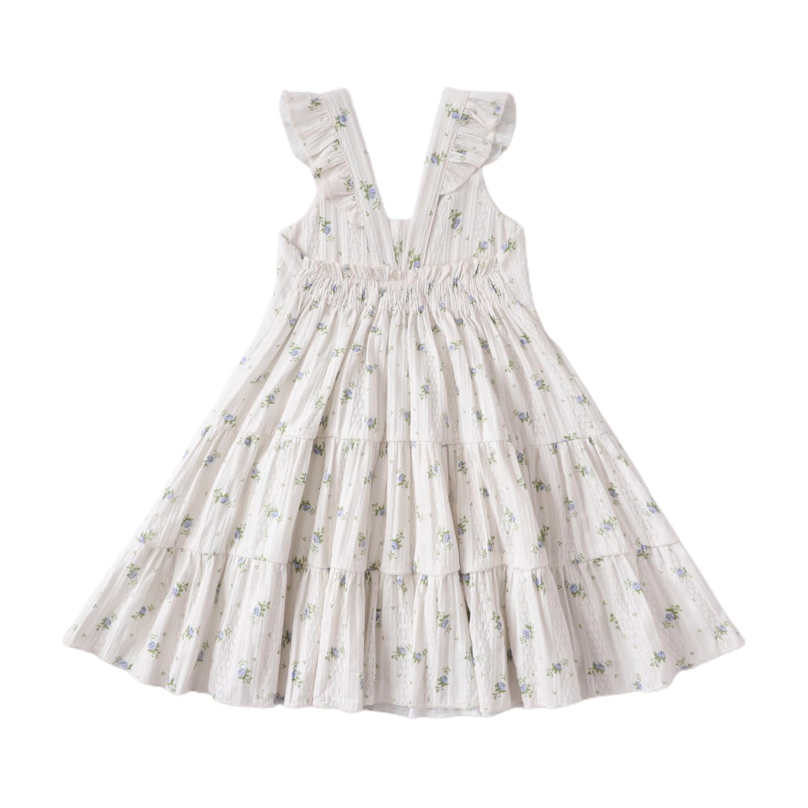 2024 Summer Baby Girls Ruffle Sleeveless Princess Dress - Toddler Sundress for Beach, Party & Photo Shoots | Cute Floral Summer Outfit