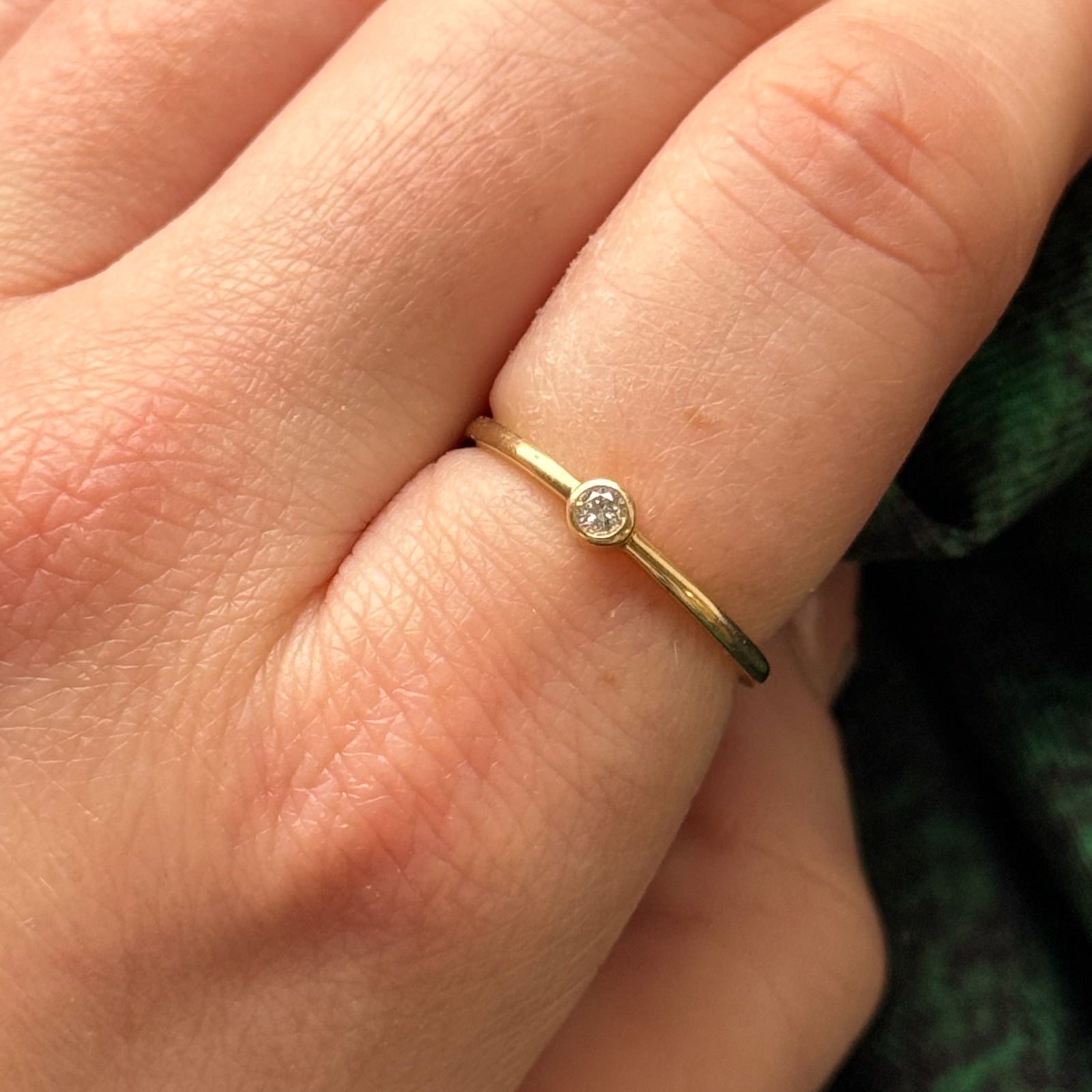 0.06ct Bezel Set Diamond Ring - Size 7 | Elegant Solitaire Engagement & Wedding Band for Women | Perfect for Proposals, Anniversaries & Special Occasions