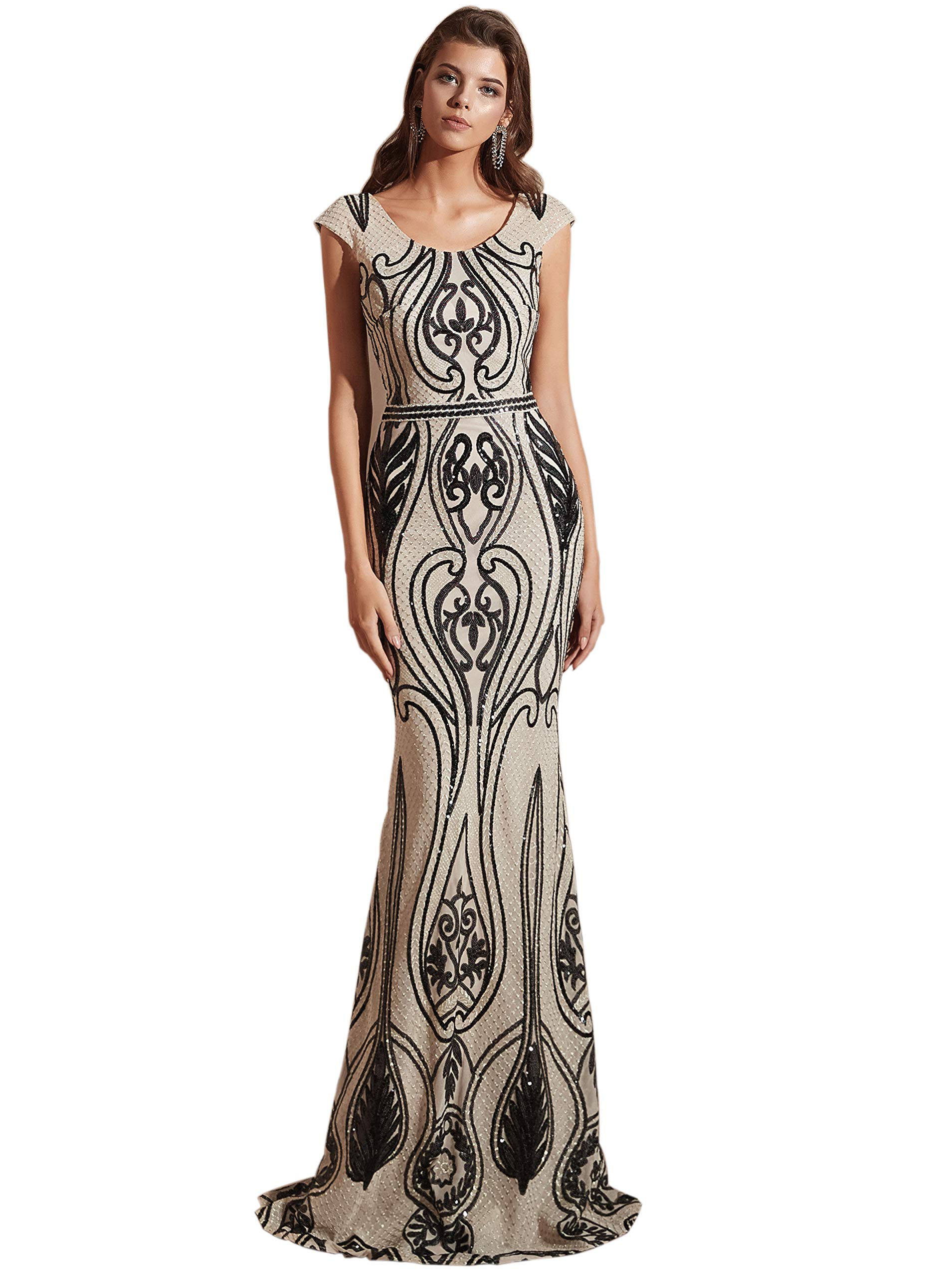 Sparkling Sequin Mermaid Evening Gown for Women - Elegant Floor-Length Prom Dress for Formal Events, Parties & Special Occasions