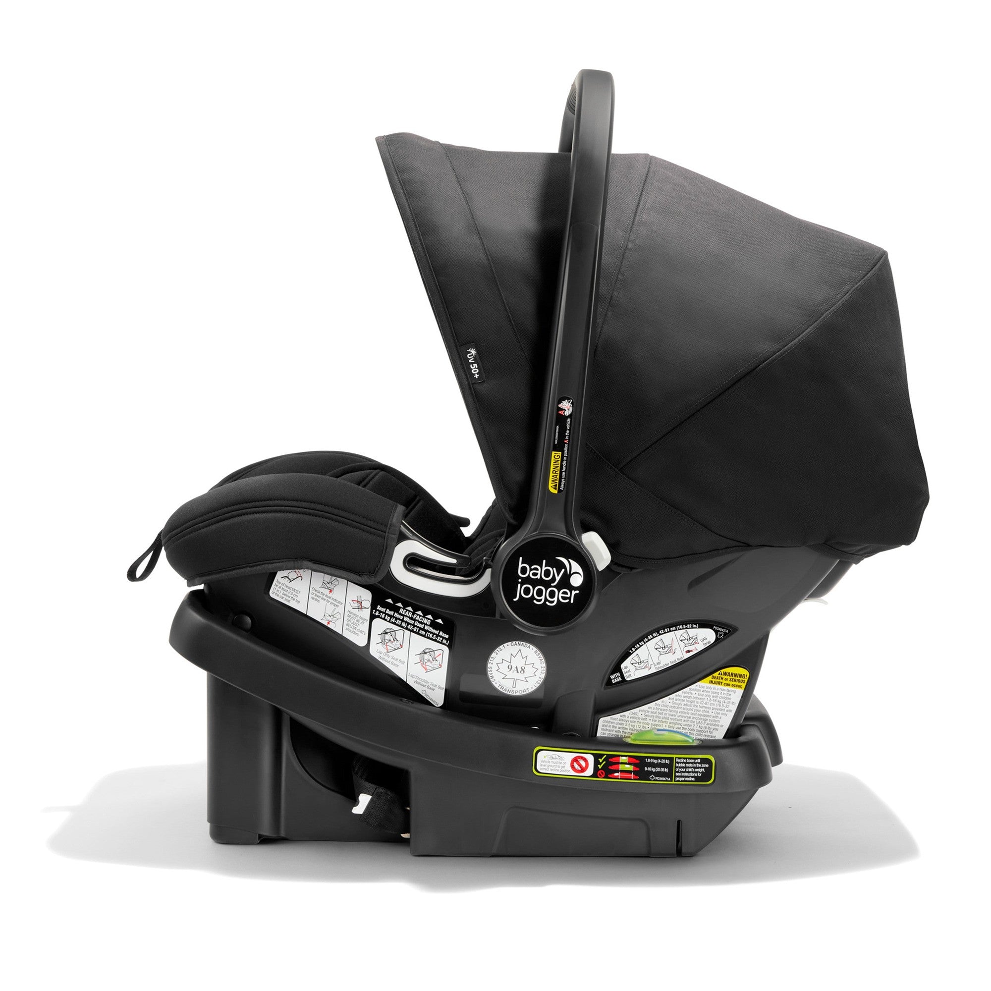 Baby Jogger City Go Infant Car Seat - Safe & Lightweight (Lunar Black) | Perfect for Newborns & Travel | Car Seat for Infants 0-35 lbs | Easy Installation & Comfortable Ride