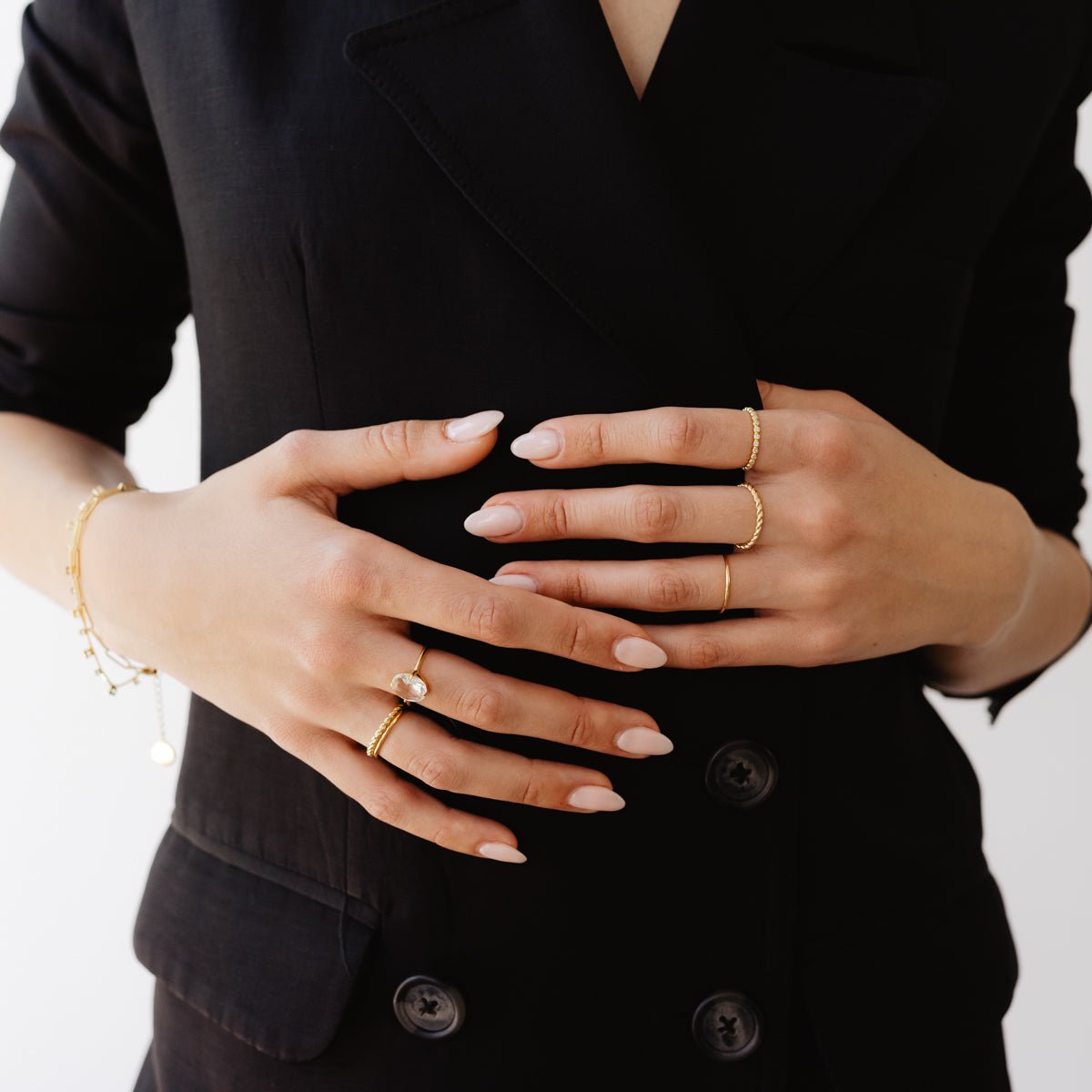 14K Solid Gold Love Thin Disk Band Ring with Diamonds - Elegant Stackable Ring for Women, Perfect for Valentine's Day, Anniversary & Everyday Wear