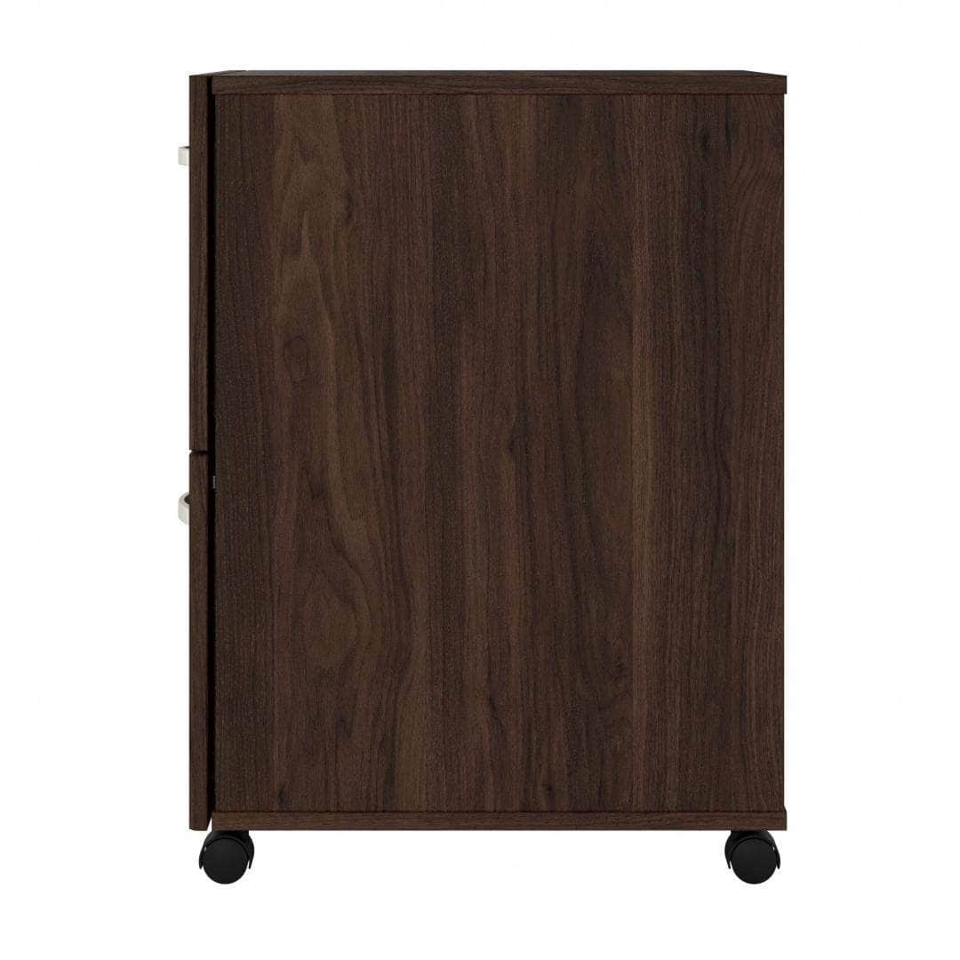 Zaniah 2 Drawer Mobile File Cabinet - Compact Rolling Storage Organizer for Office & Home, Available in Black/White/Gray - Perfect for Documents, Supplies & Small Space Organization