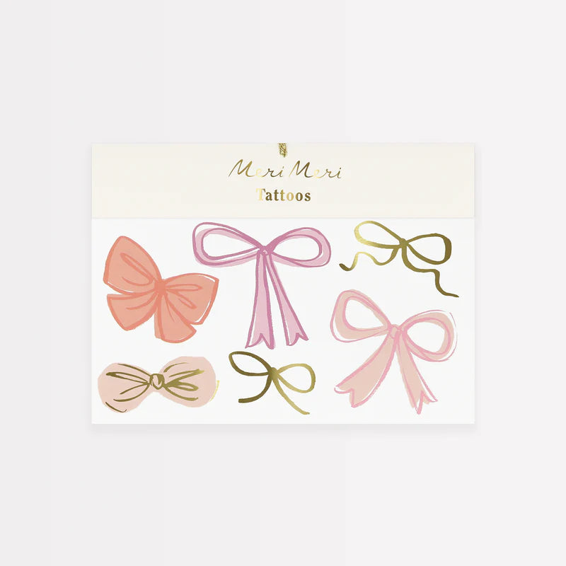 Bow Temporary Tattoos for Kids & Adults - Waterproof Fake Tattoo Stickers for Parties, Costumes & Fashion Accessories | Fun Body Art for Halloween, Cosplay & Festivals