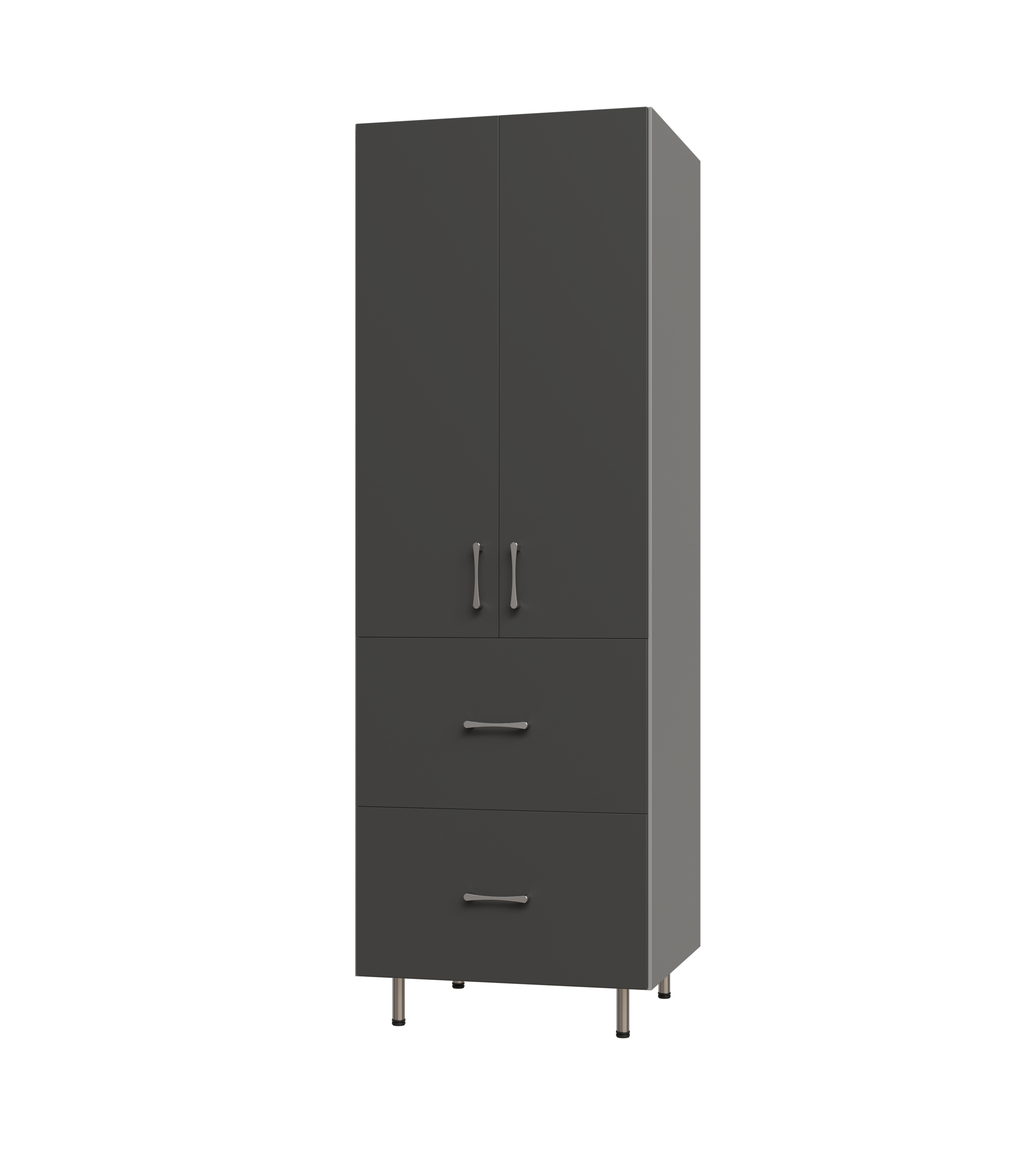 Garage Overhead Storage Cabinet - 2 Drawer Tall Shelf Tower Organizer for Tools, Sports Gear & Home Supplies | Space-Saving Garage Organization Solution