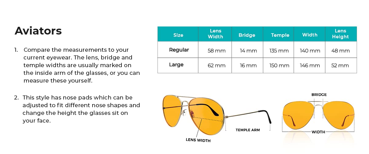 Swanwick Aviator Blue Light Blocking Glasses for Men & Women - Reduce Digital Eye Strain, Block Harmful Blue Light from Screens - Perfect for Computer Work, Gaming & Nighttime Use - Regular Fit