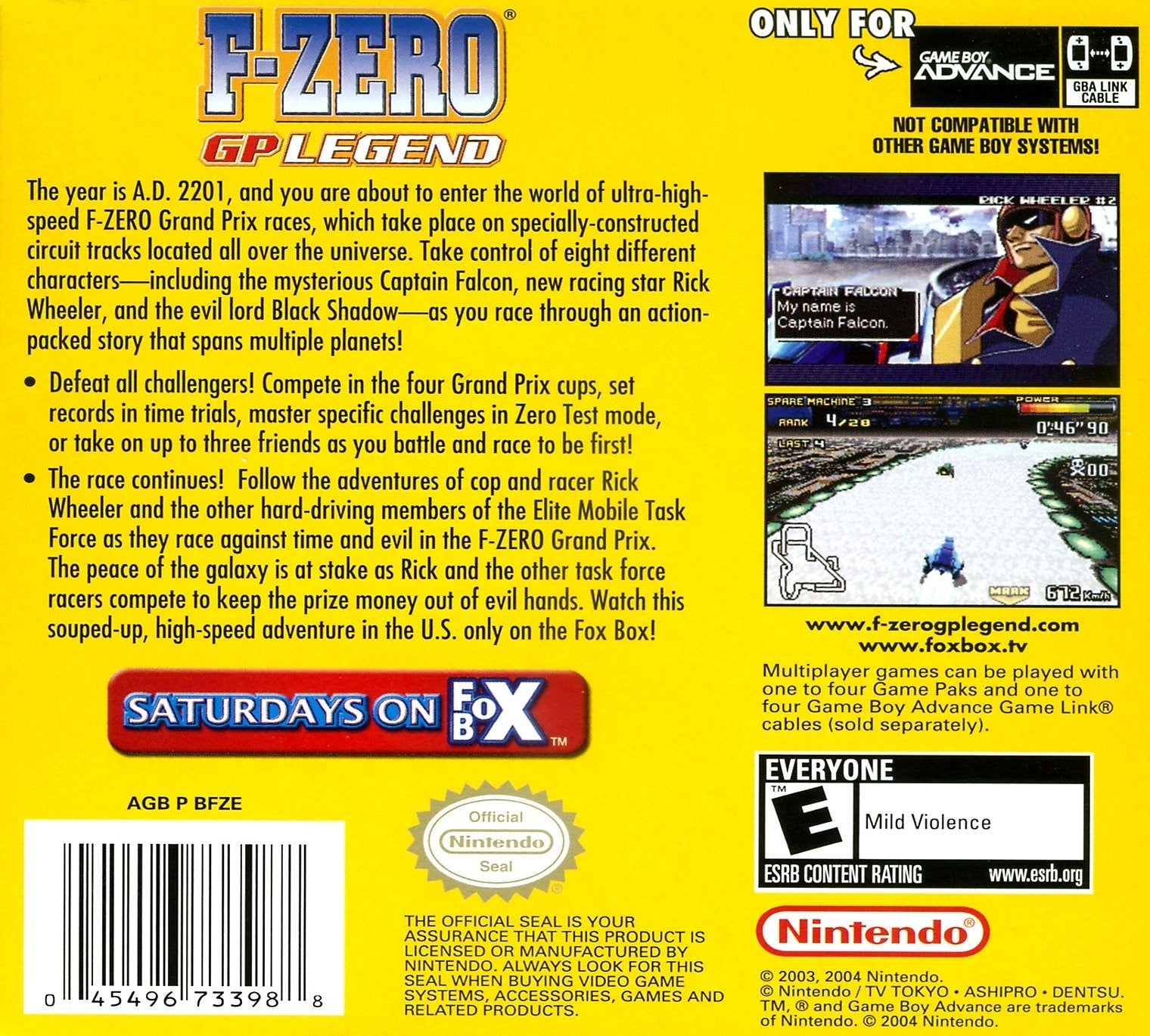 F-Zero GP Legend - High-Speed Racing Game for Nintendo Game Boy Advance | Perfect for Retro Gaming Enthusiasts & Competitive Players