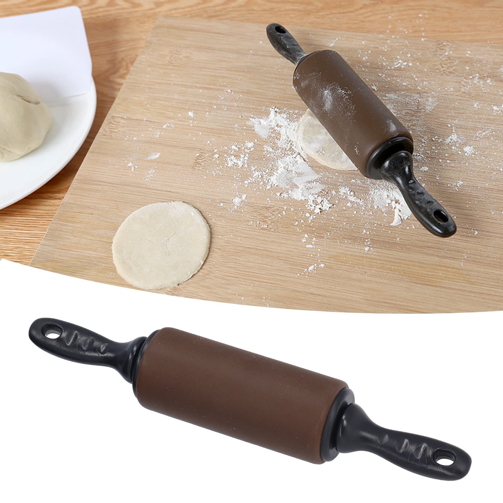 Non-Stick Dough Roller - Flexible & Labor-Saving Rolling Pin for Baking, Pastry Making - Perfect for Dessert Shops & Home Kitchen Use