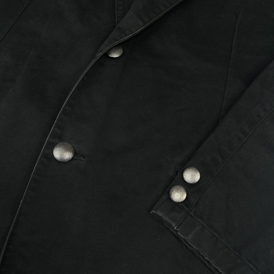YOHJI YAMAMOTO POUR HOMME Hidden Rose Black Blazer for Men | Slim Fit Designer Jacket | Formal & Casual Wear for Business Meetings, Weddings & Night Out