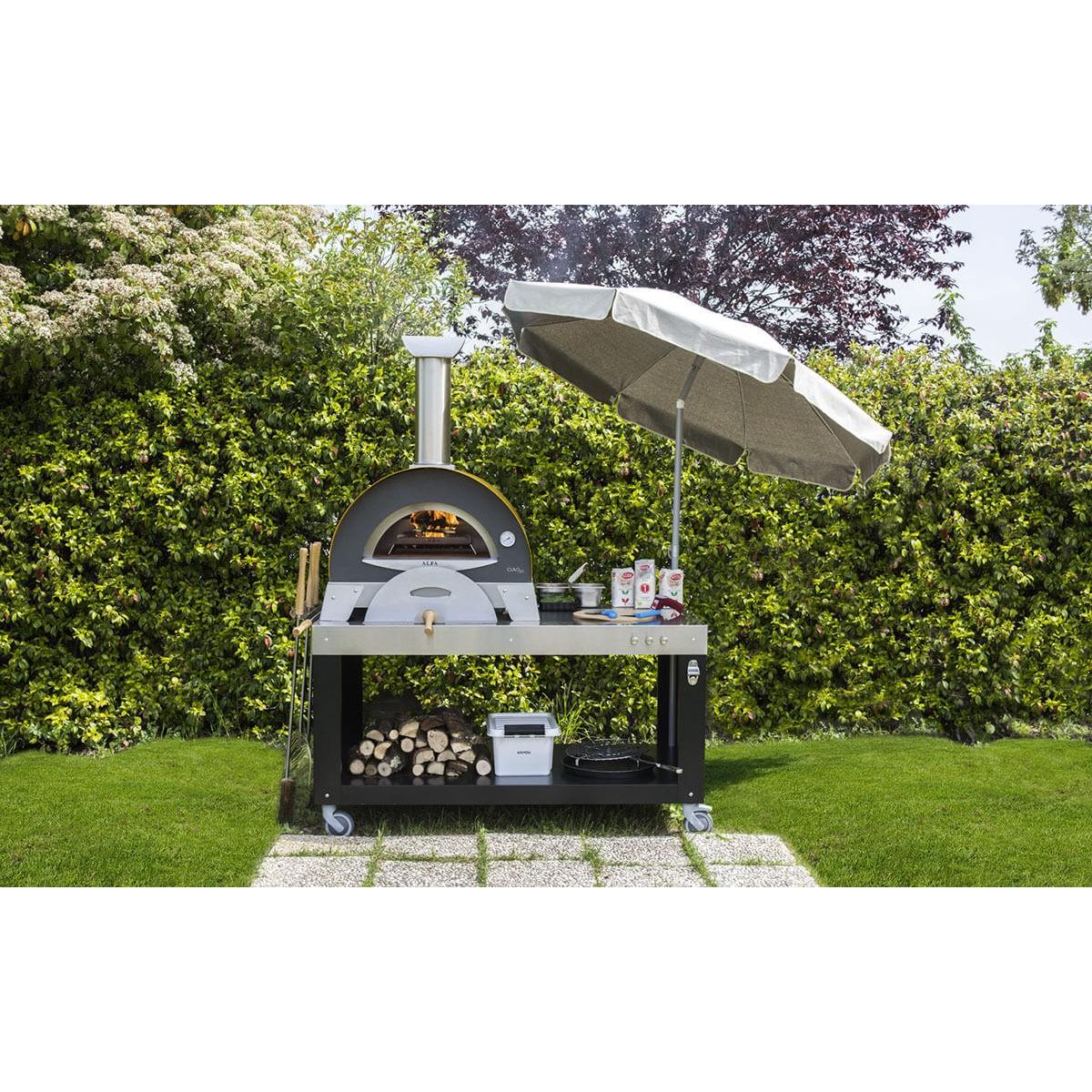 Alfa CIAO Wood Fired Outdoor Pizza Oven - FXCM LGRI T V2 / FXCM LGIA T V2 - Perfect for Backyard Cooking, Camping & Authentic Italian Pizza Making