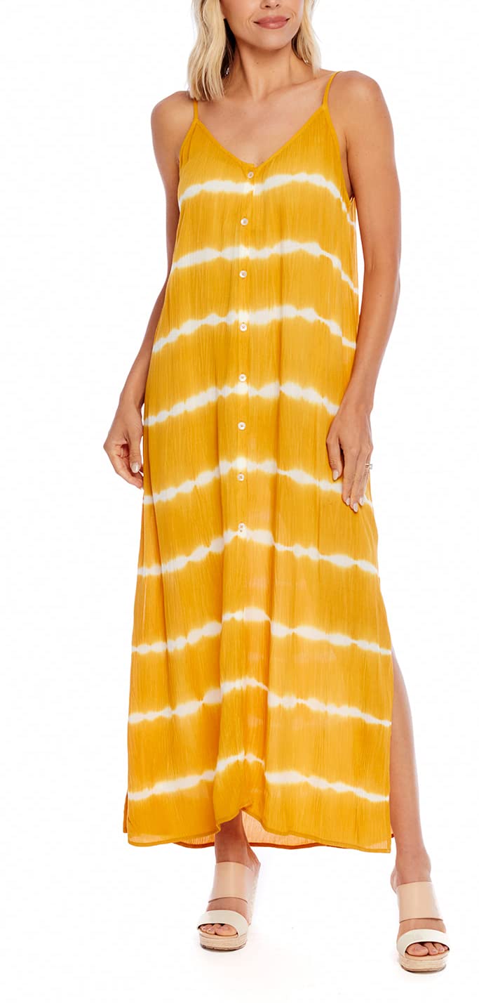 Mud Pie Women's Sleeveless Maxi Dress - Flowy Summer Beach Dress for Vacation, Party & Casual Wear