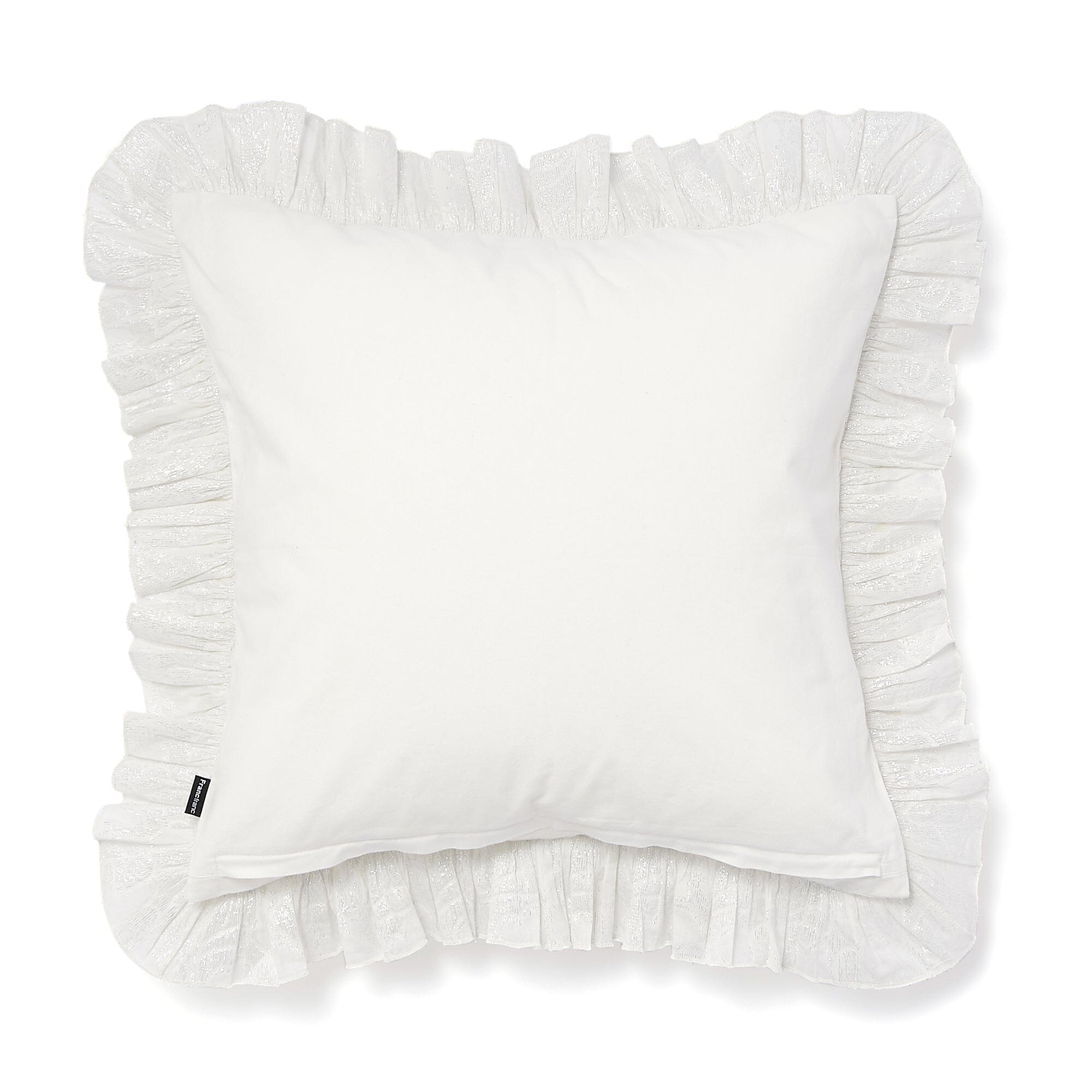 Jacquard Heart Cushion Cover 18x18 Inches White and Silver - Elegant Home Decor for Sofa, Bedroom, Living Room, Valentine's Gift